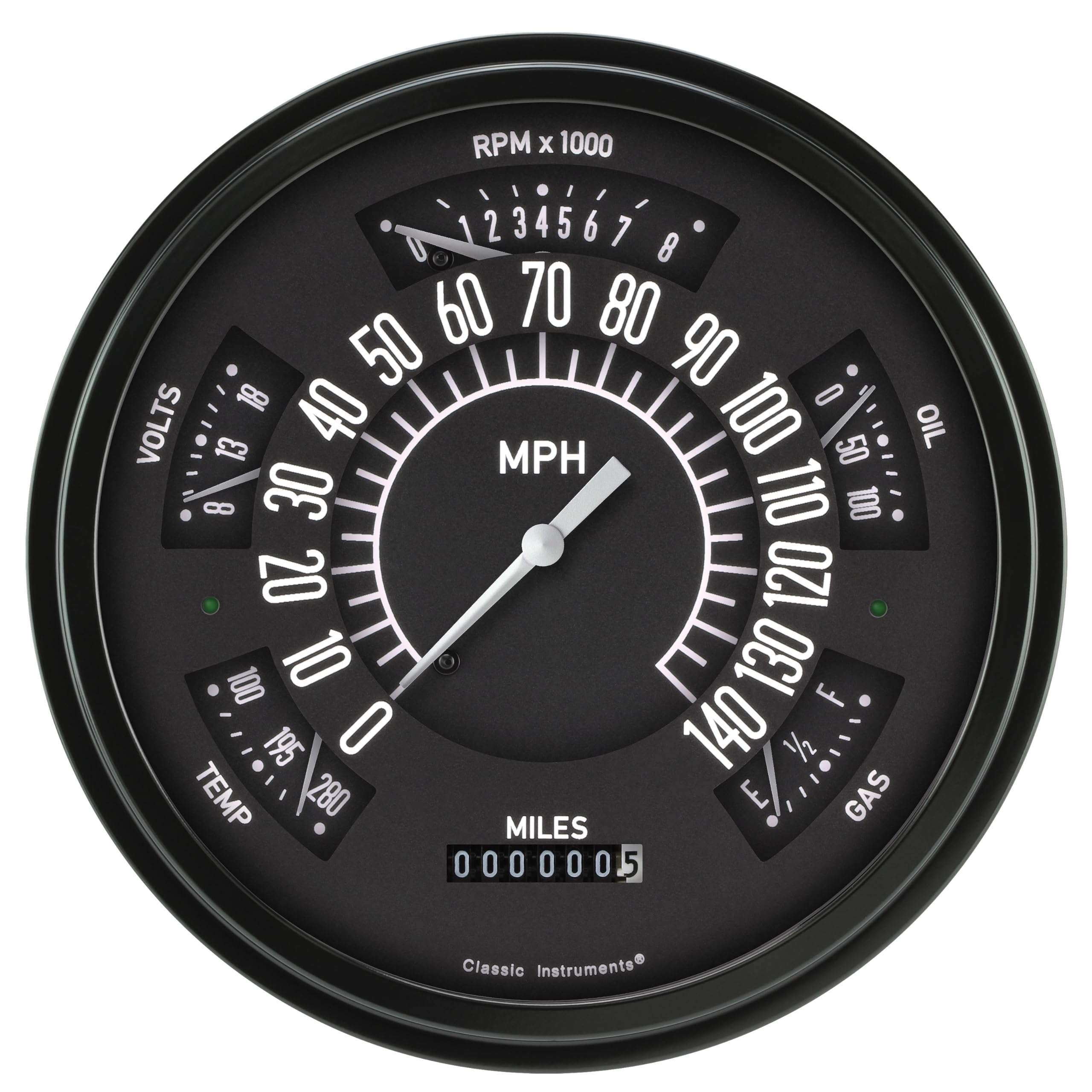 FB66B Classic Instruments Black Series Gauge Package