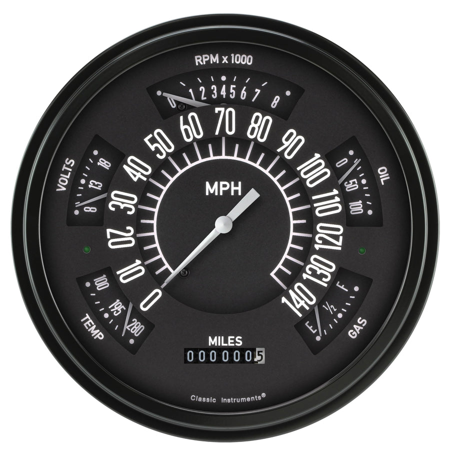 FB66B Classic Instruments Black Series Gauge Package