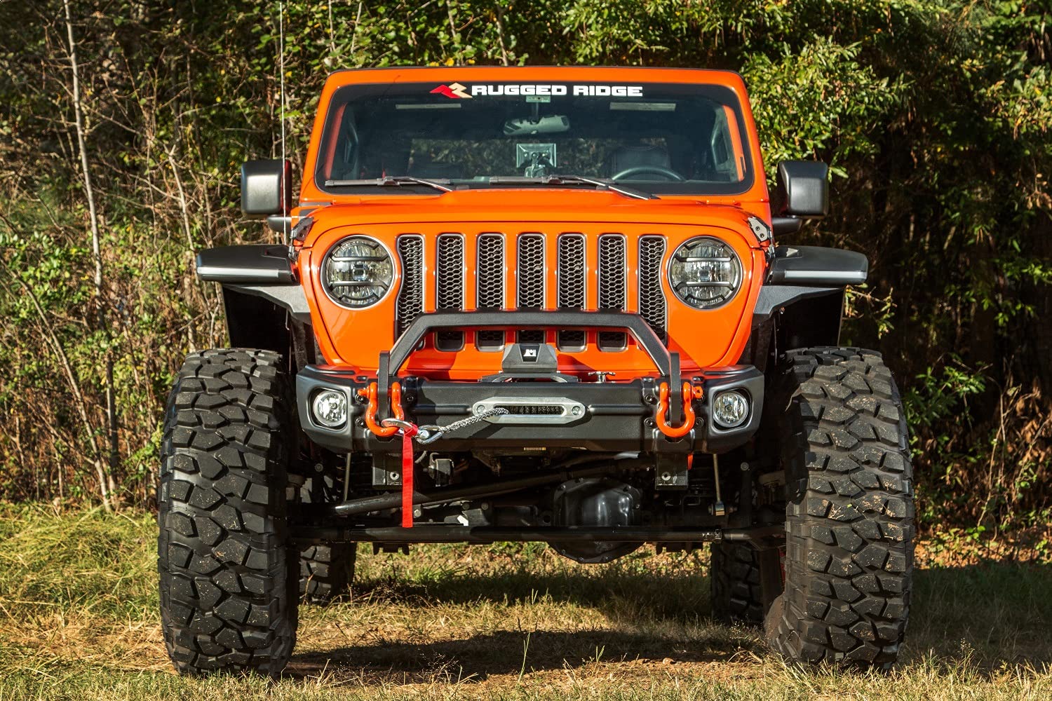 Rugged Ridge Arcus Bumper Overrider Hoop | Satin Black, 11-Gauge Steel | 11549.07 | Fits Rugged Ridge Arcus JL/JT Bumpers