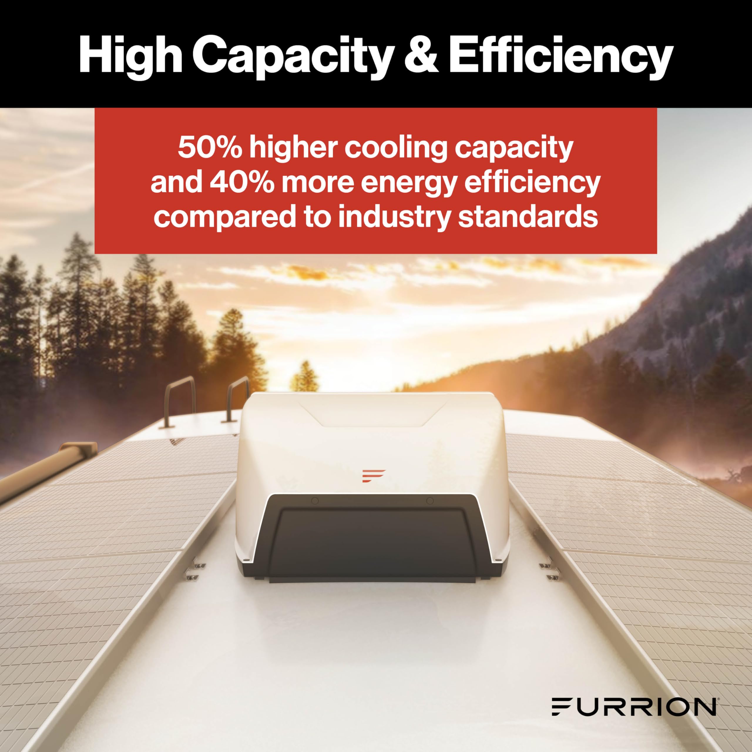 Furrion HE Chill RV Roof Air Conditioner (R32) - 13.5K BTU, White - FACR13HESA2-PS-AM