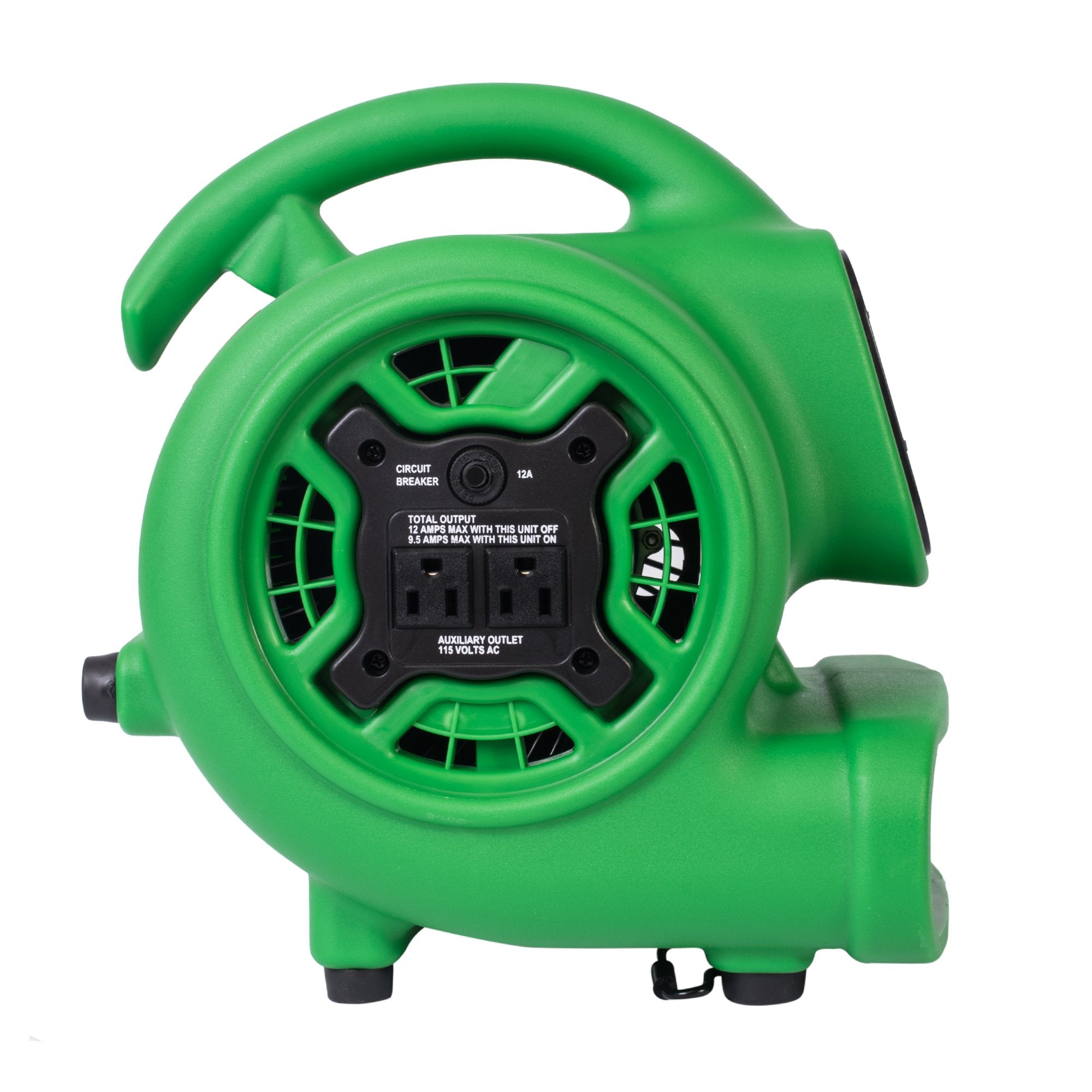 Mini Mighty XPOWER P-230AT 1/4 HP 925 CFM Centrifugal Air Mover, Carpet Dryer, Floor Fan, Blower, Stackable, Daisy Chain, for Water Damage Restoration, Janitorial, Plumbing, Home Use, Green