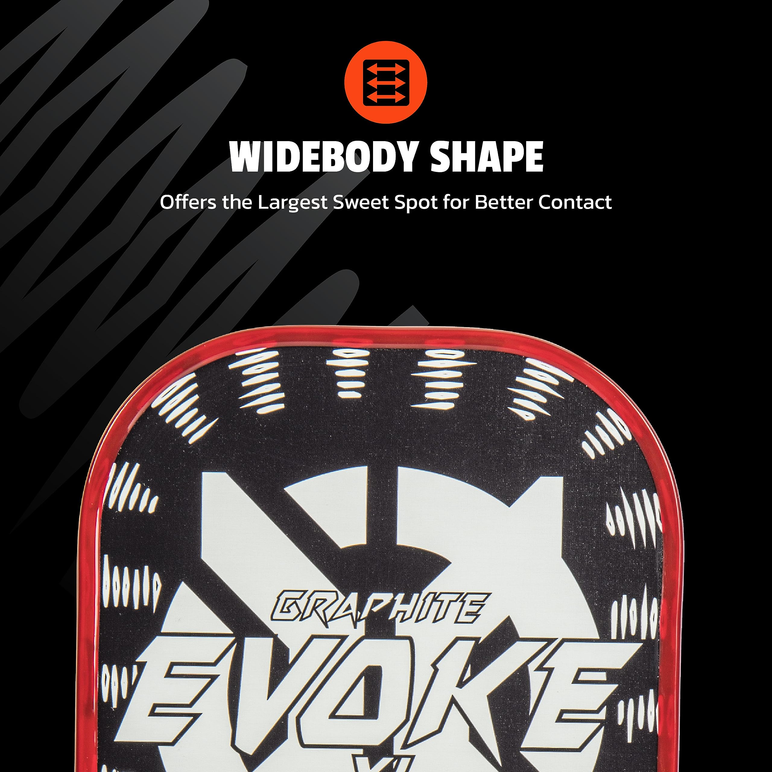 Evoke XL Onix Graphite Pickleball Paddle Features Polypropylene Core, Graphite Face, and Oversized Shape, White