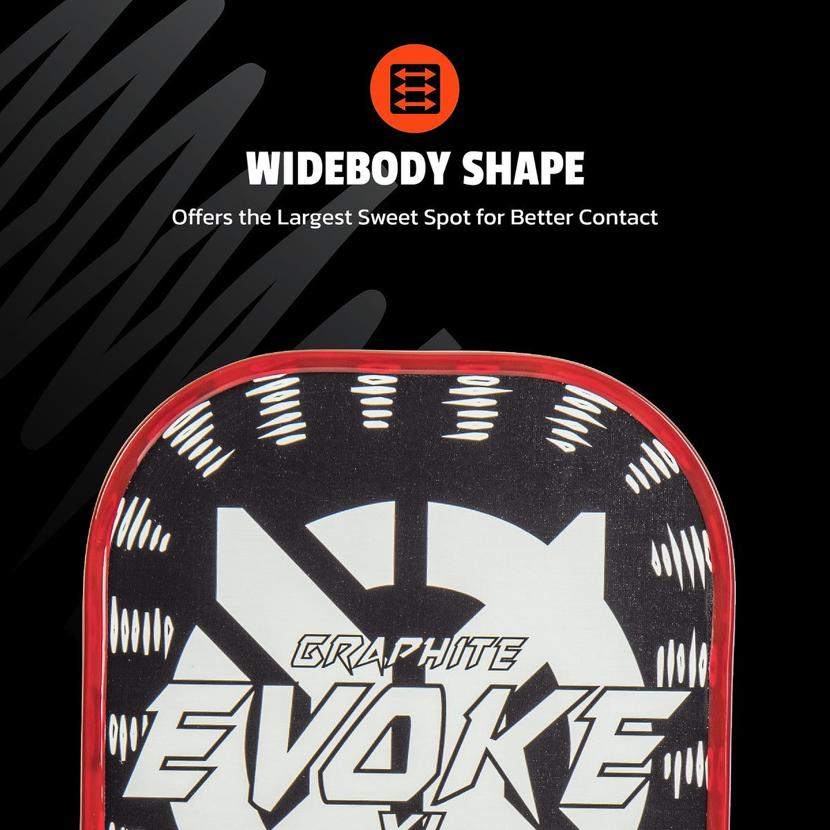 Evoke XL Onix Graphite Pickleball Paddle Features Polypropylene Core, Graphite Face, and Oversized Shape, White
