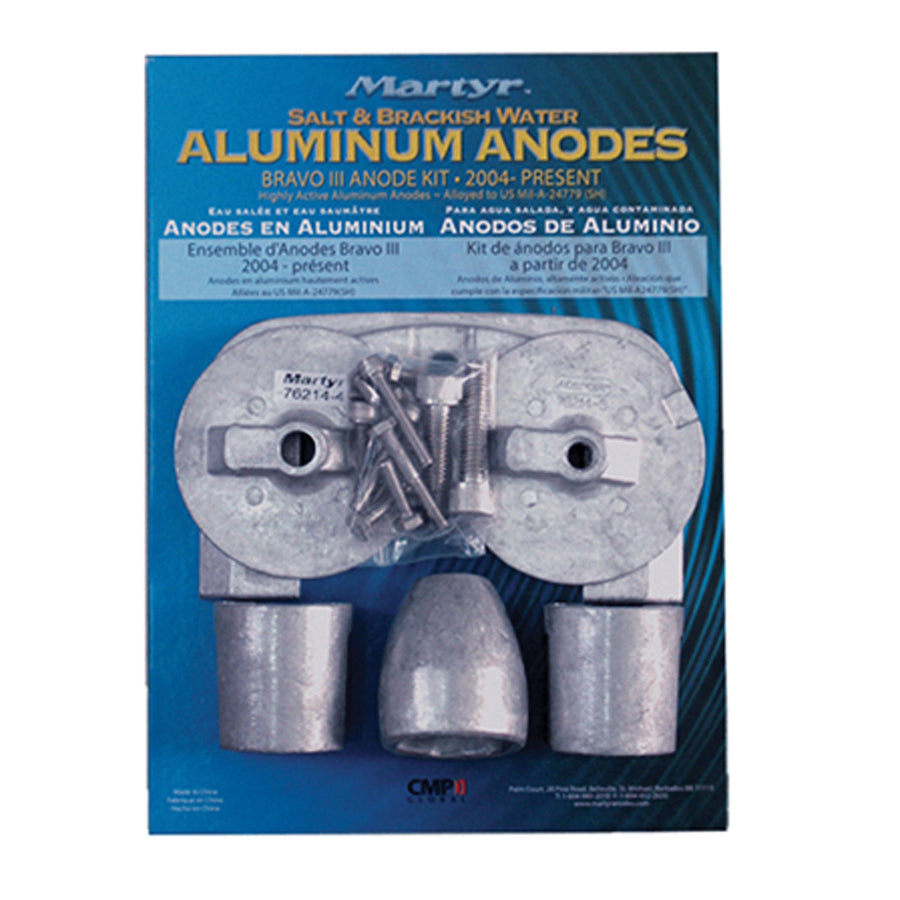 Aluminum Martyr Anode Kit for Mercury Bravo III CMBRAVO3KITA
