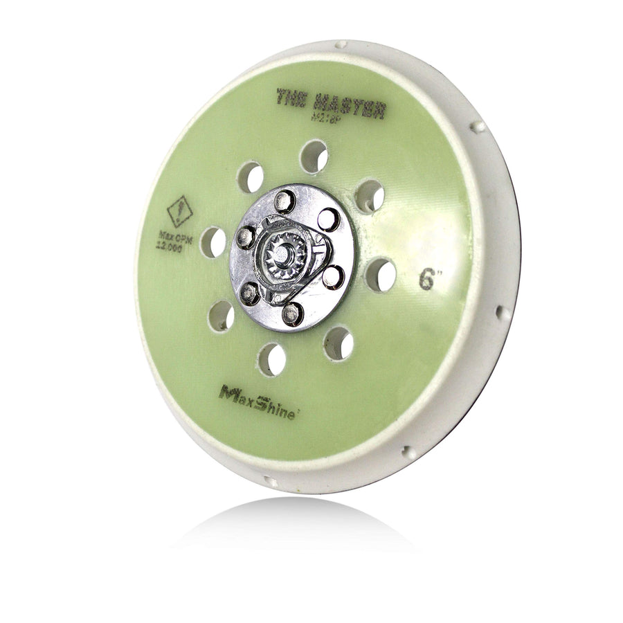 6” Maxshine Hook & Loop Dual Action Backing Plate Pro Series – for Polishers, 5/16” Thread, Up to 12000 OPM, 8 Vented Holes - Sanding, Finishing, Polishing, Buffing - Detailing Accessories & Supplies