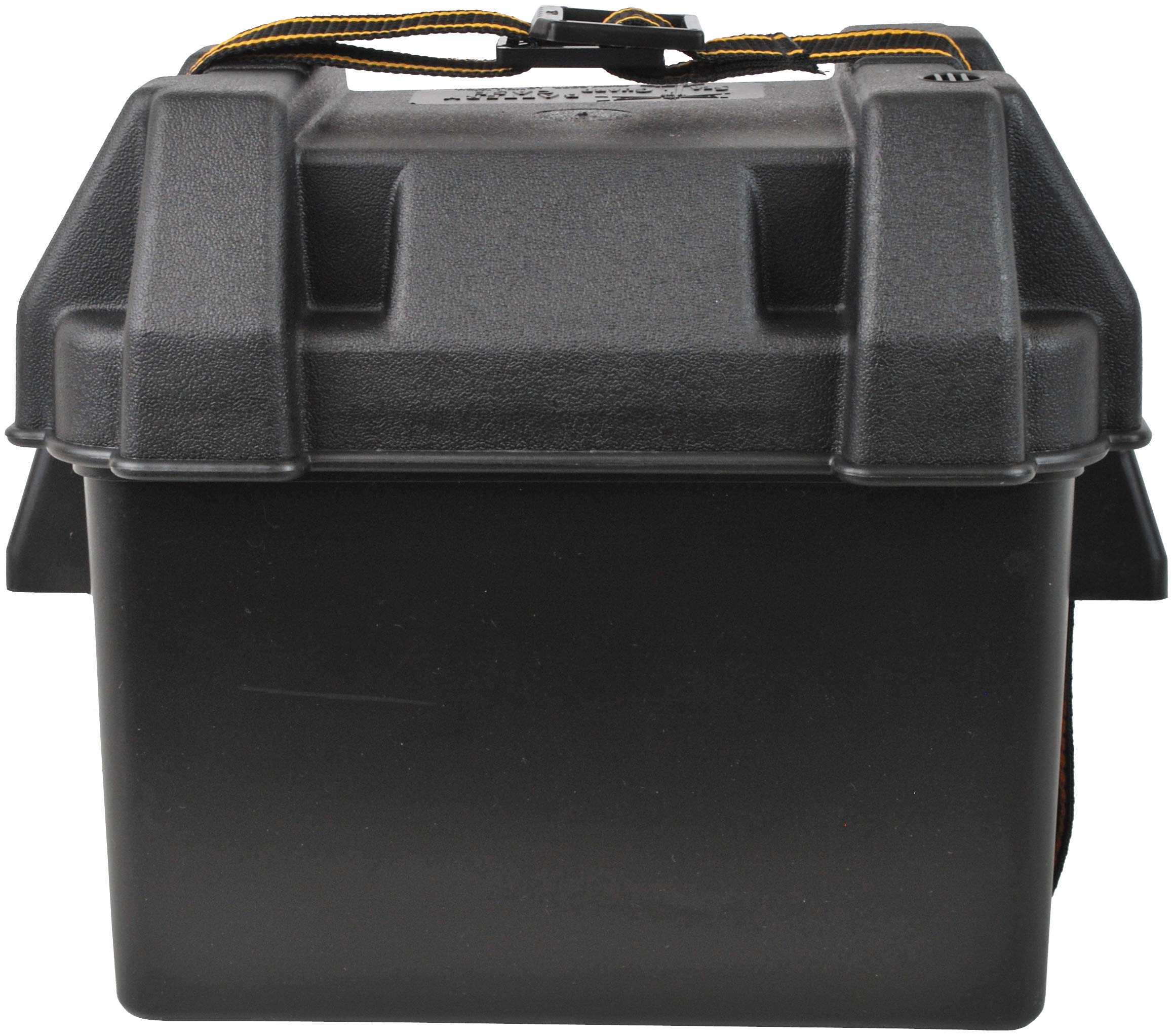 Attwood Small Battery Box 9082-1 with Mounting Kit and Strap, Fits Series 16 and U1 Batteries, Black