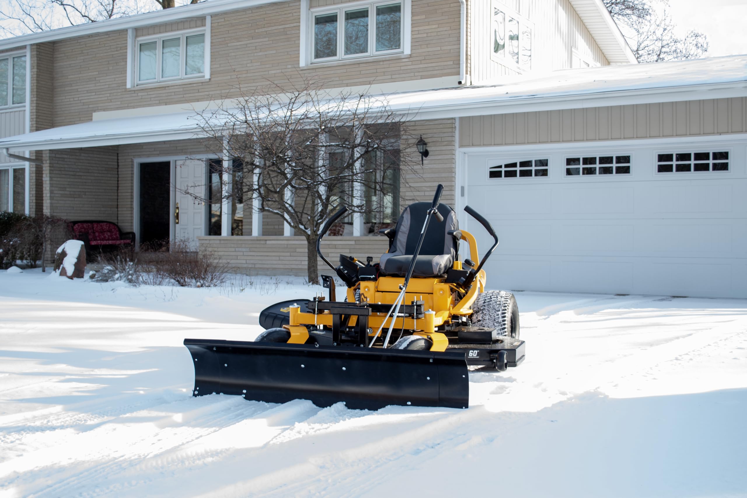 60-in Snow Blade Agri-Fab 45-0613 for Zero Turn Lawn Mower; Swivels Left, Center and Right; Lifts Easy from seat of Tractor; Made with 14 Gauge Steel; 3 Year Limited Warranty