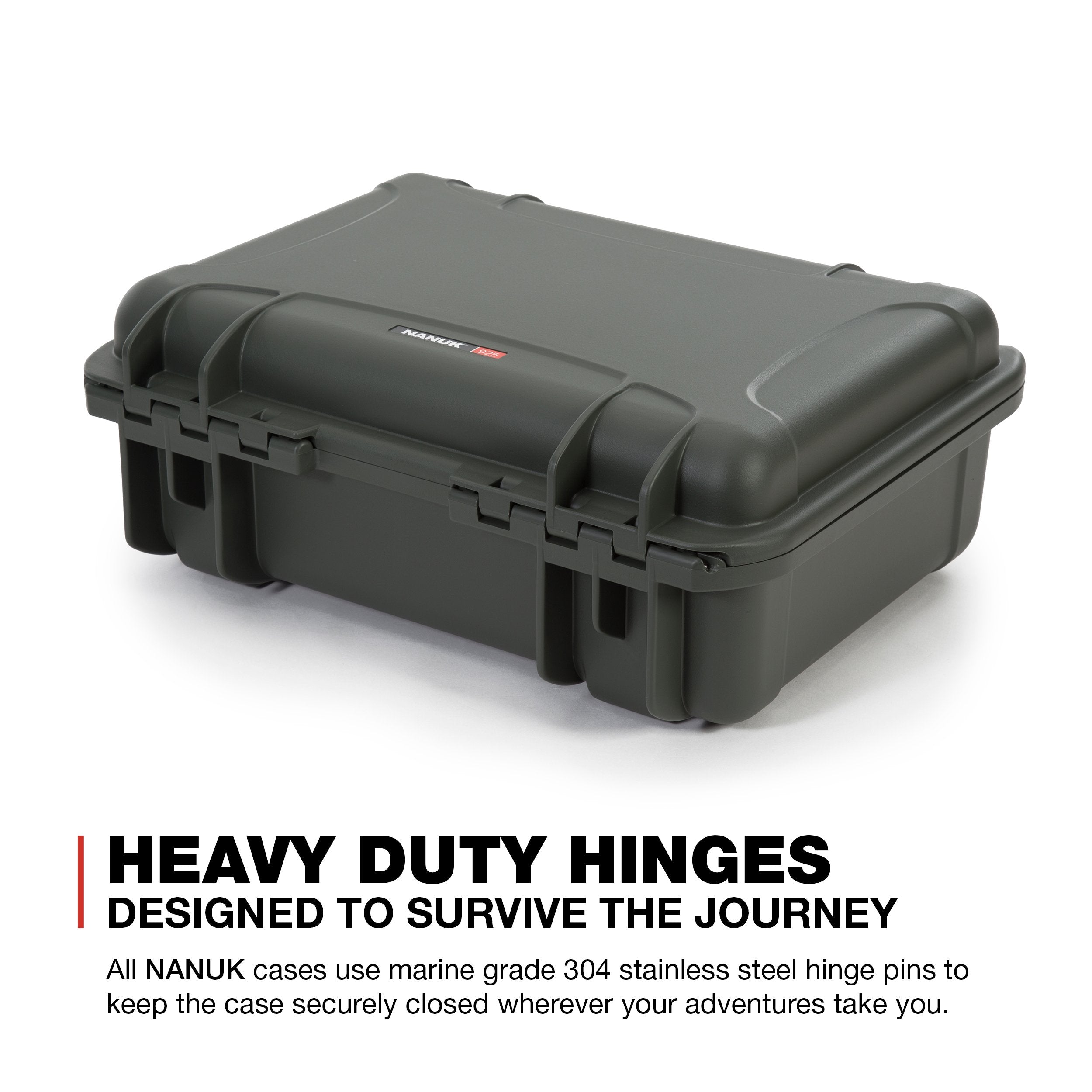 925 Nanuk Waterproof Carry-on Hard Case with Lid Organizer and Padded Divider - Olive,Multi,925-6006