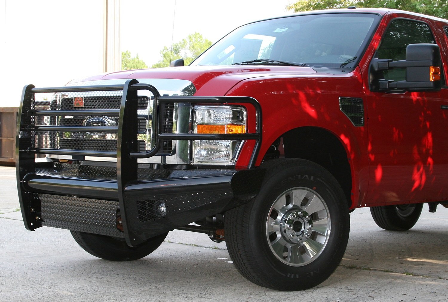 Black Steel Front Ranch Bumper Fab Fours FS08-S1960-1 2 Stage Black Powder Coated w/Full Grill Guard Incl. Light Cut-Outs