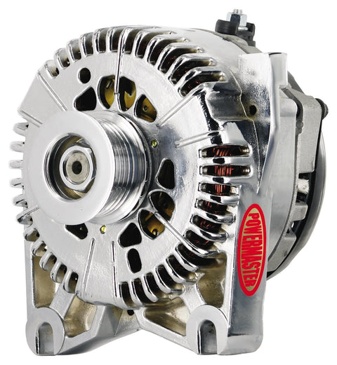 Alt Ford Powermaster 4G Chrome 200A 6 grv Pulley V MTG I-D-A VR