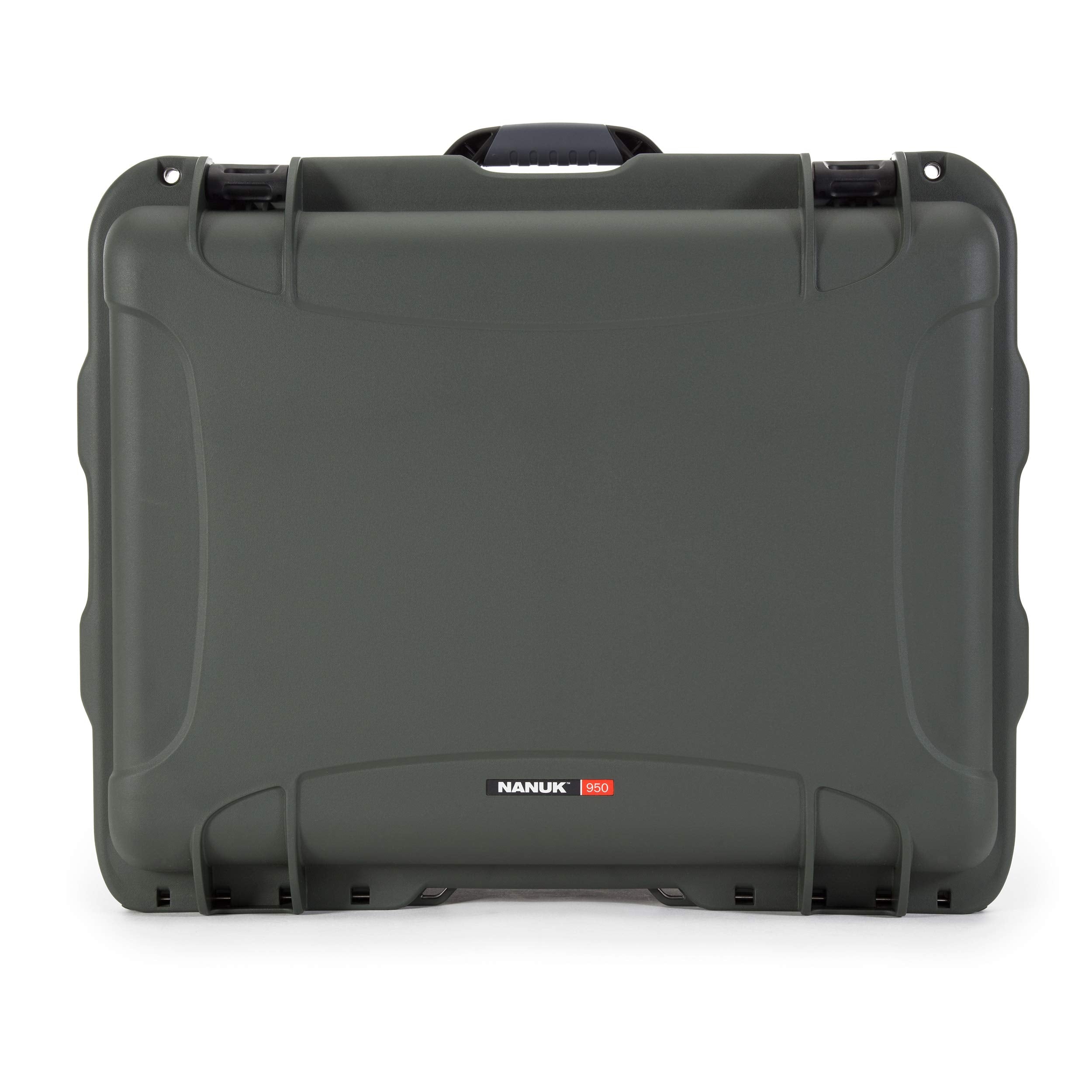950 Nanuk Waterproof Hard Case for Pistols 15UP w/Wheels - Olive