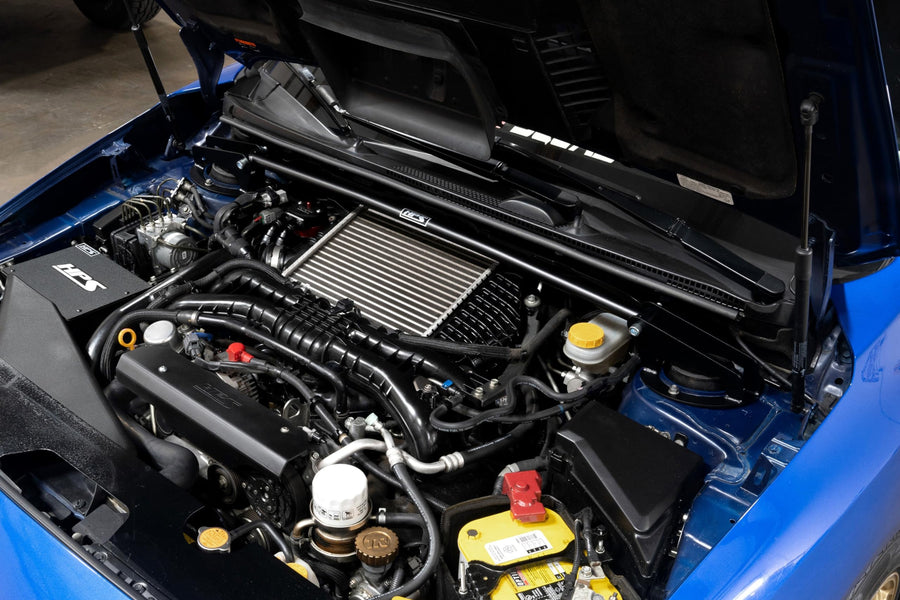 Black HPS Front Strut Bar Tower Brace Compatible for 2015-2021 Subaru WRX 2.0L WRX STI 2.5L, 42-116WB