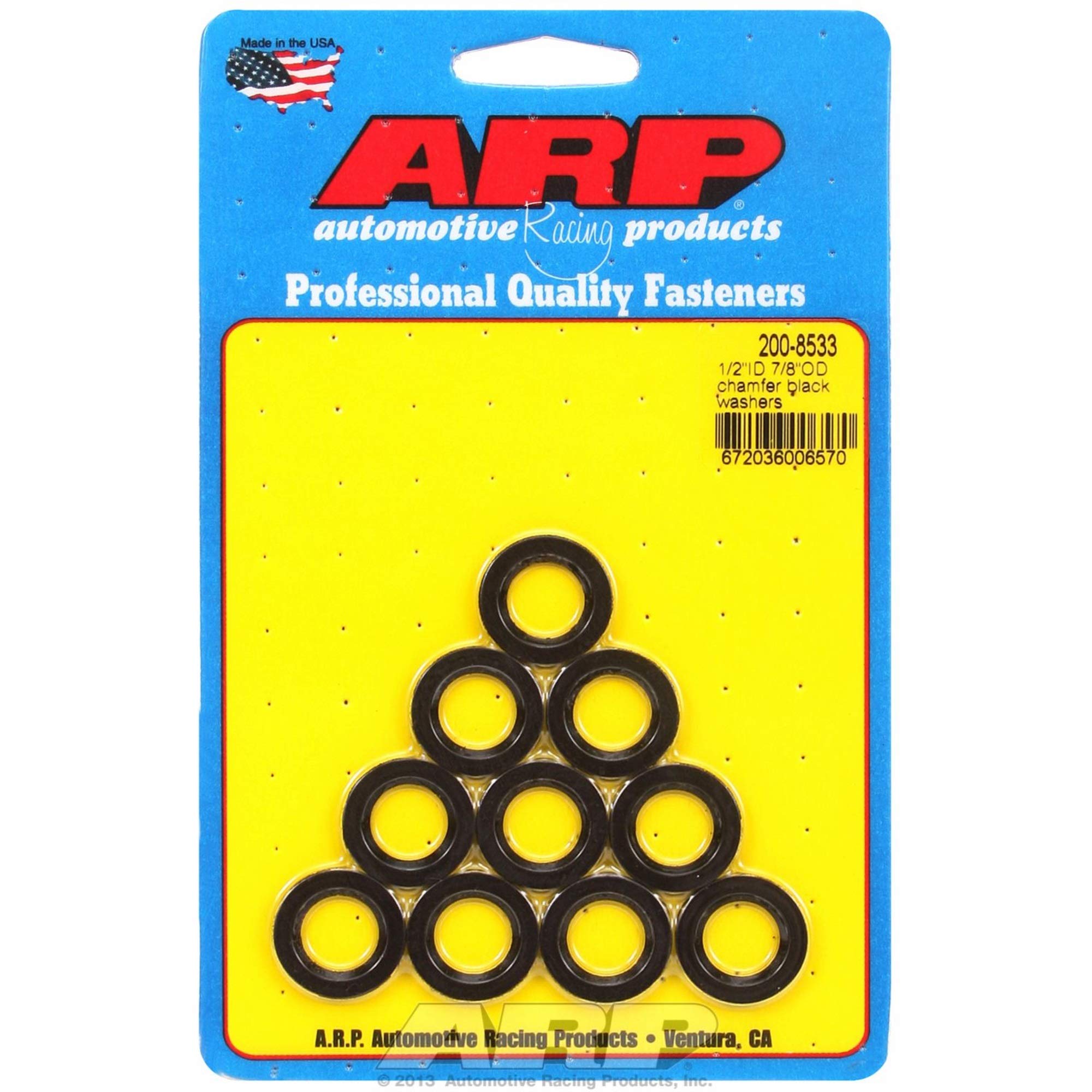 ARP 10-Pack Of Special Purpose Washers, 1/2" Inside Diameter, 7/8" Outside Diameter, .120" Thick 2008533