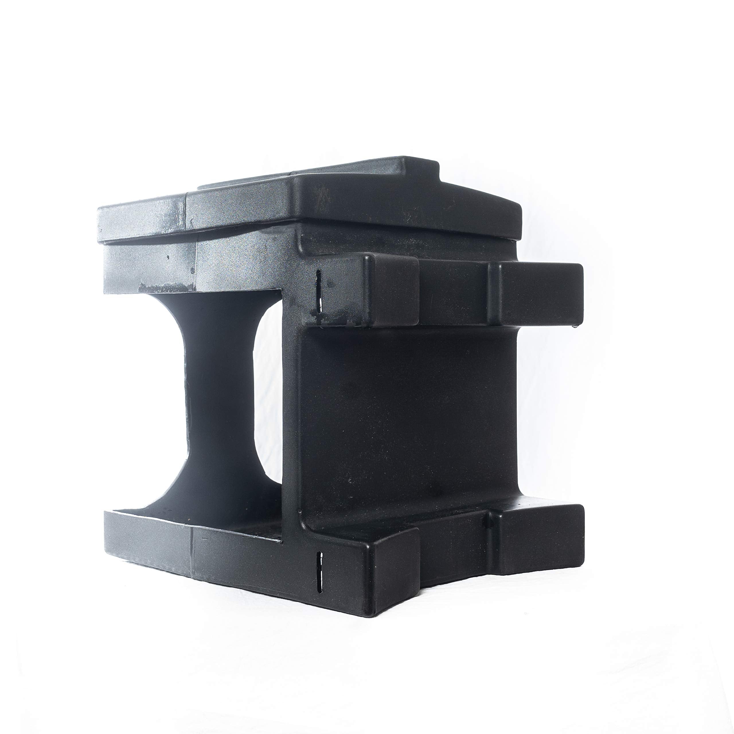 Block Holder Capsule Feeders for 20-25 lb Salt, Mineral, and Attractant Blocks with Mounting Straps, Black