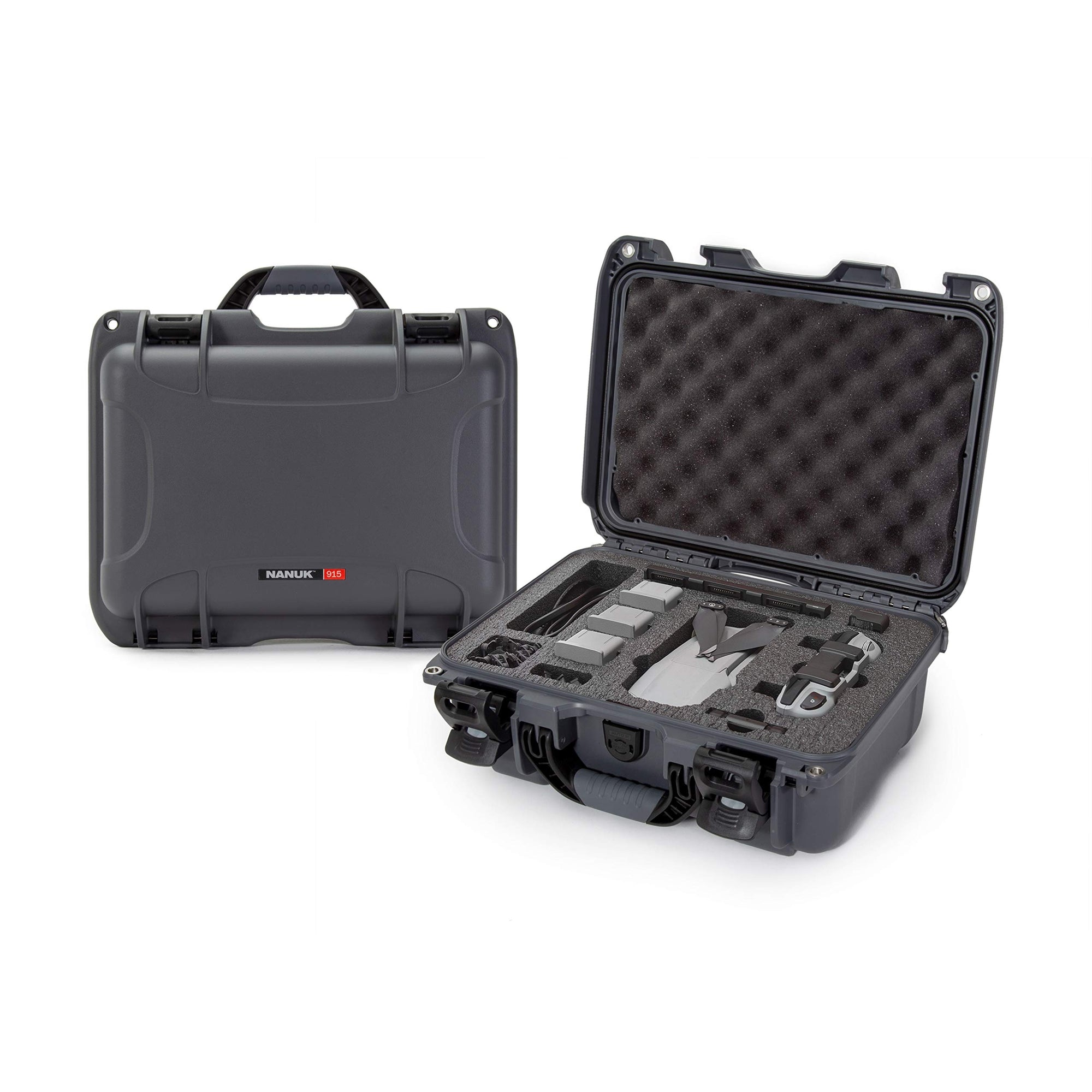Waterproof Nanuk 915 Hard Case with Foam Insert for DJI Mavic Air 2 - Graphite (915-MAVIA27)