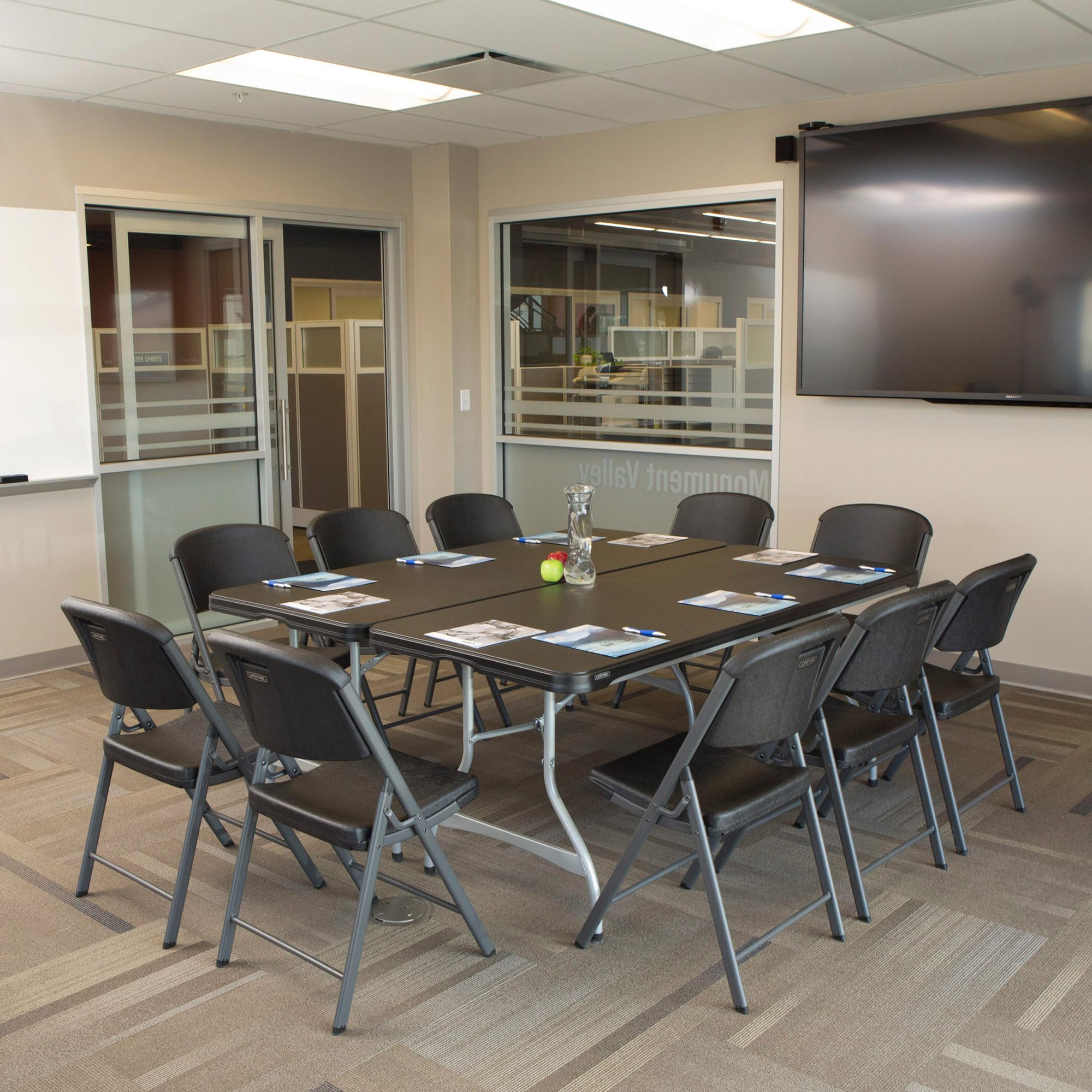 6-Ft LIFETIME Commercial Stacking Folding Table (Black)