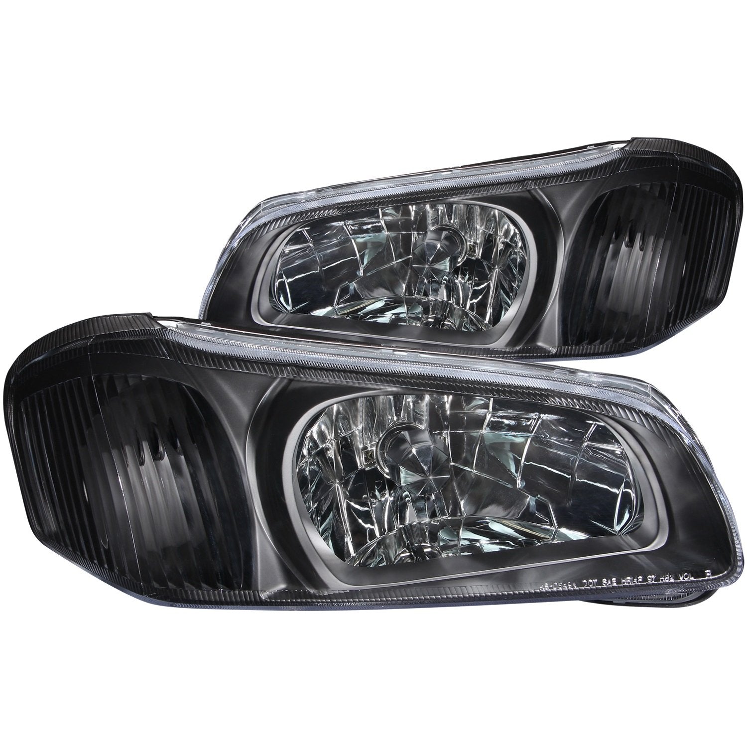 Nissan Maxima Anzo USA 121110 Crystal Black Headlight Assembly - (Sold in Pairs)