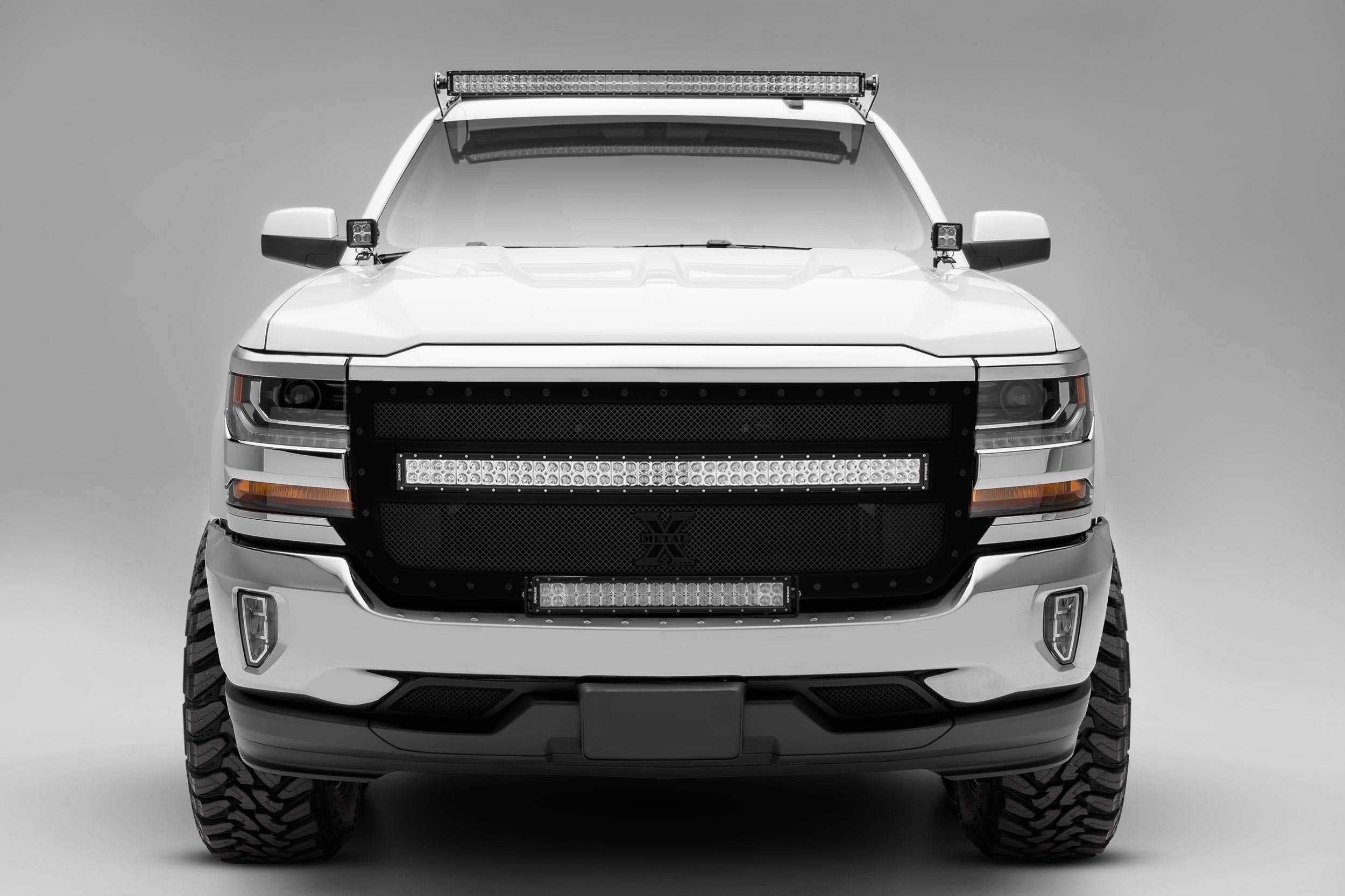 ZROADZ LED Mounting Bracket Front Roof - Compatible w/ 2014-2018 Chevrolet Silverado 1500 - to Mount (1) 50 Inch or Similar Style Straight LED Light Bar (Not Included) - PN #Z332181