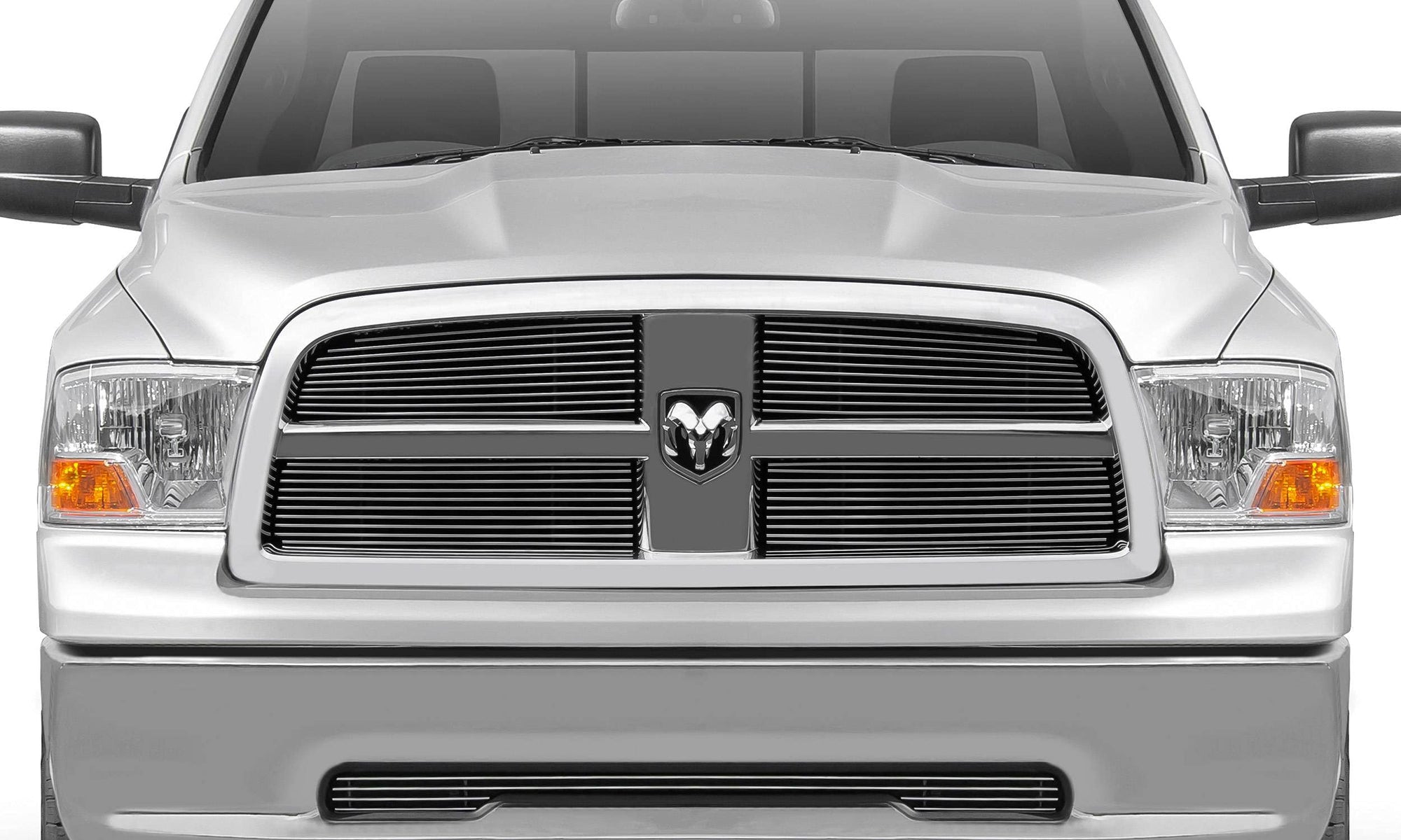 Horizontal T-Rex 21456 Aluminum Polished Finish Billet Grille Overlay for Dodge Ram Pickup 1500