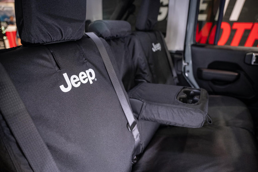 Endura SeatSaver Jeep Logo 2nd Row Seat Covers for 13-18 Jeep Wrangler JK 2dr by Covercraft
