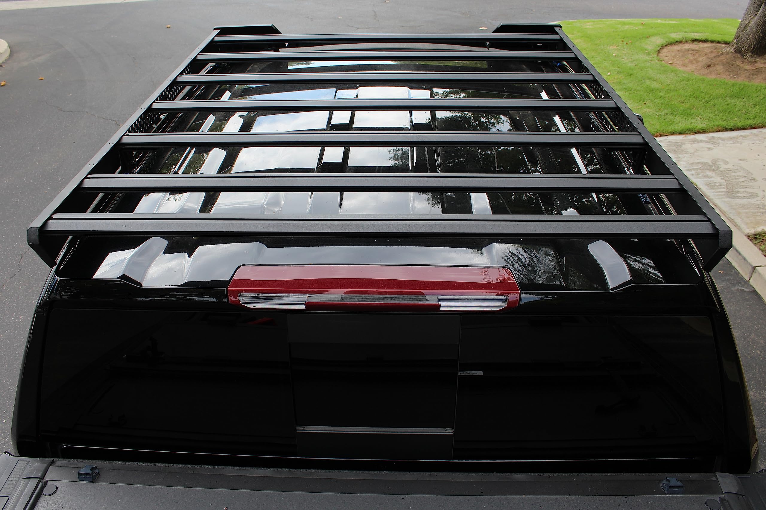 Go Rhino Low Profile Ceros Roof Rack | Aluminum, Textured Black | 5933110T | Fits 2019 - 2024 Chevrolet Silverado & GMC Sierra 1500 Crew Cab Pickup