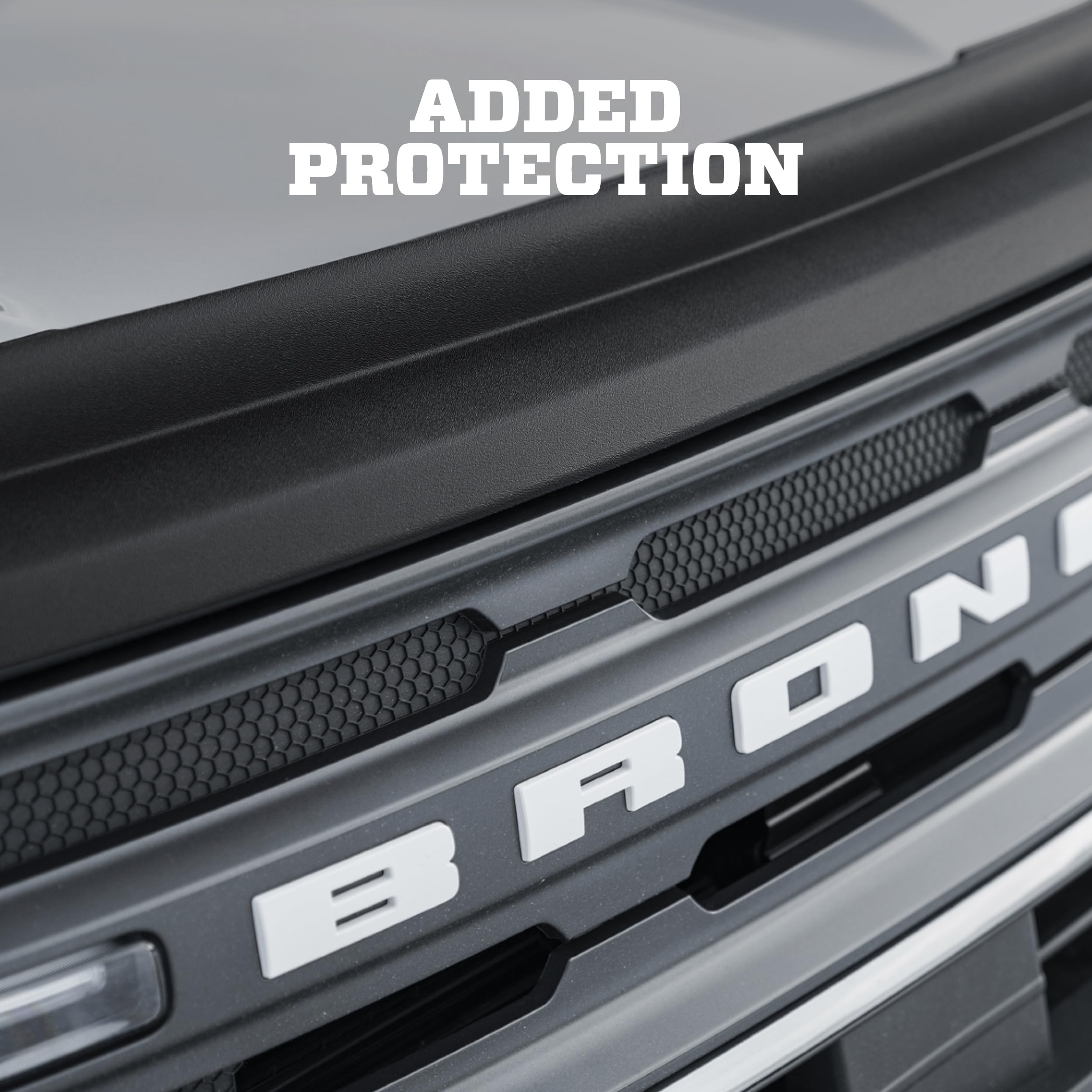 Aeroskin II Hood Protector Husky Liners | Fits 2021-2026 Ford Bronco 2 & 4 Door (Excludes Raptor Models) | Low Profile Deflector/Bug Shield - 1 pc., Textured Black | 2830183