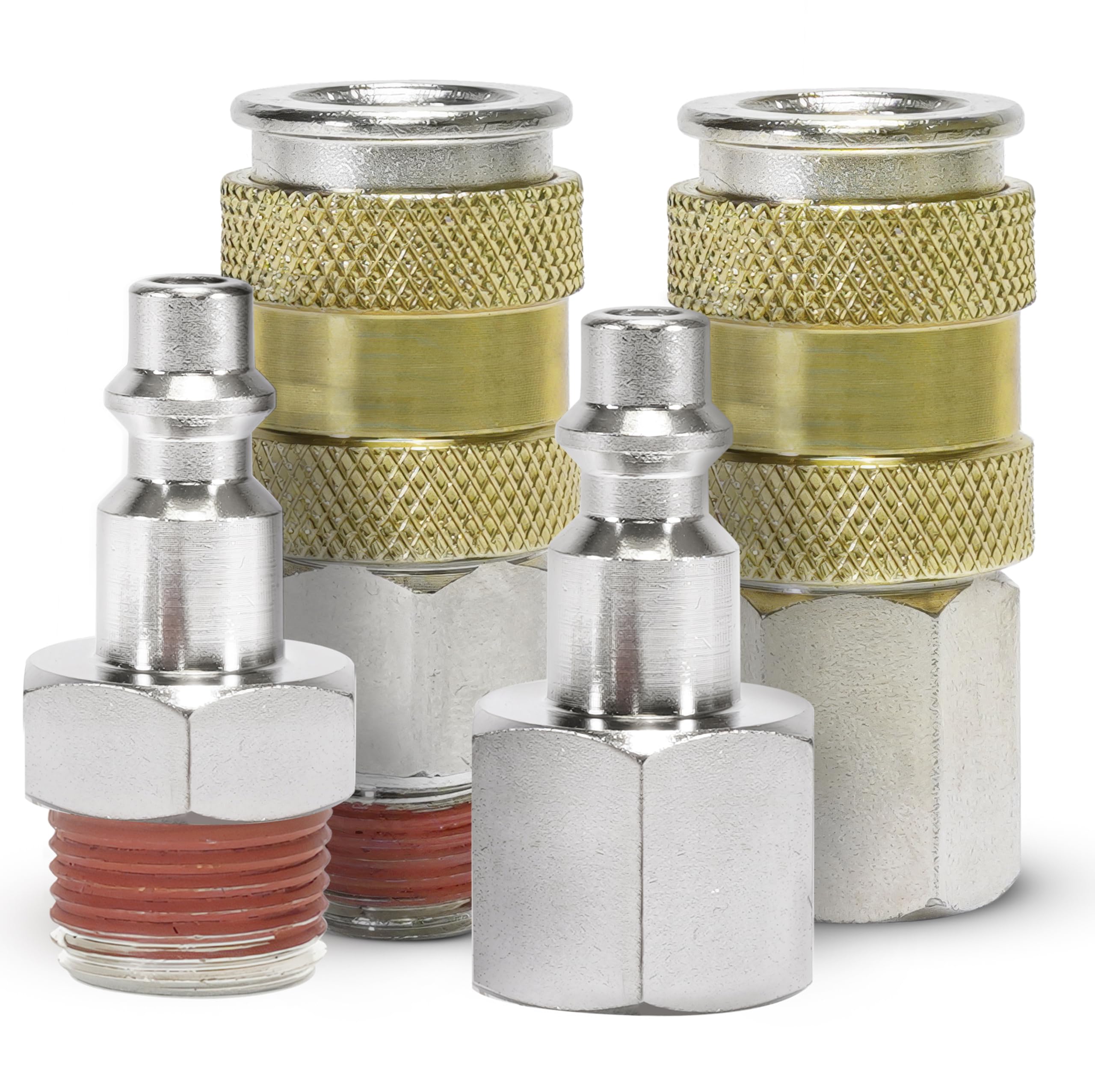 High Flow Couplers 3/8" NPT M & F, Quick Connect Studs 3/8" M & F, NO LOGO