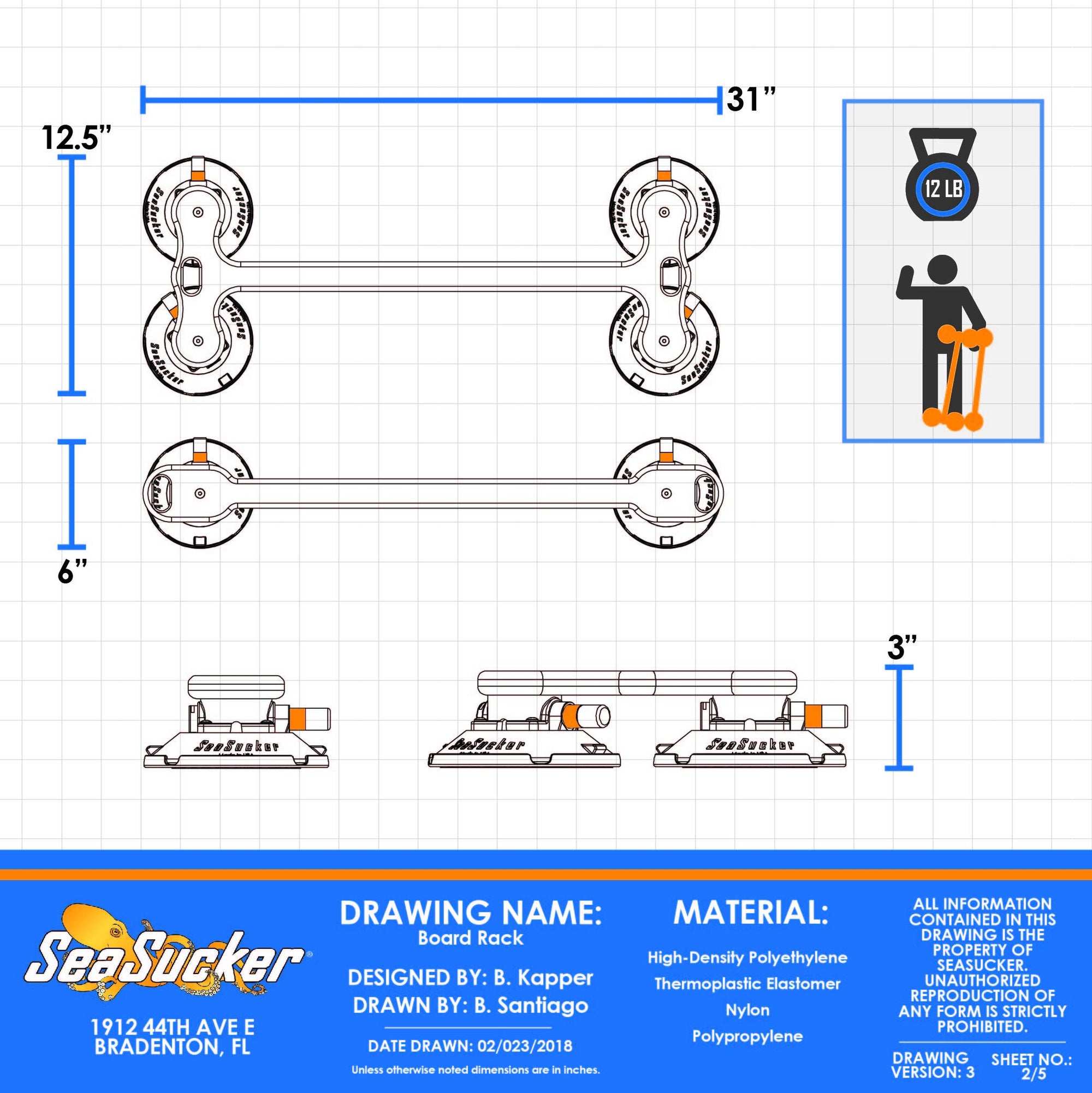 Surf Board Rack SeaSucker