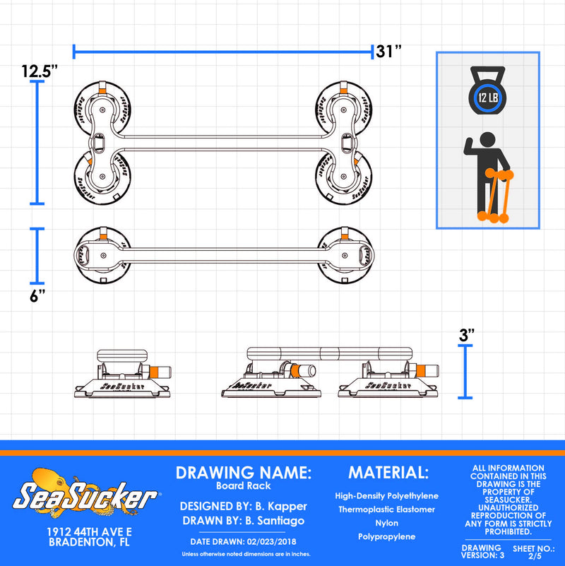 Surf Board Rack SeaSucker