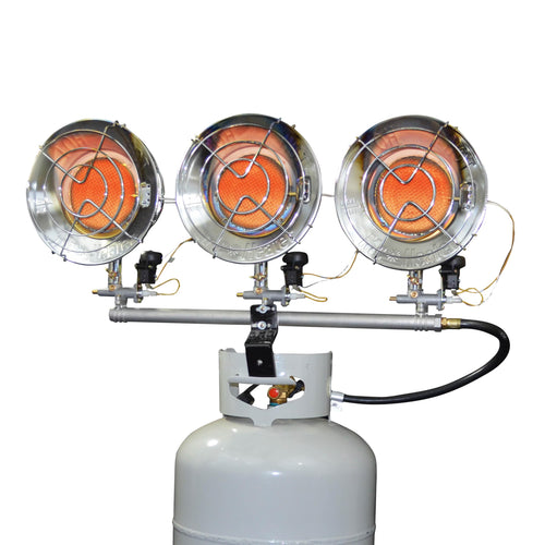 Mr. Heater MH45T Triple Tank Top Heater, 10000 to 45000 BTU/Hr, Chrome