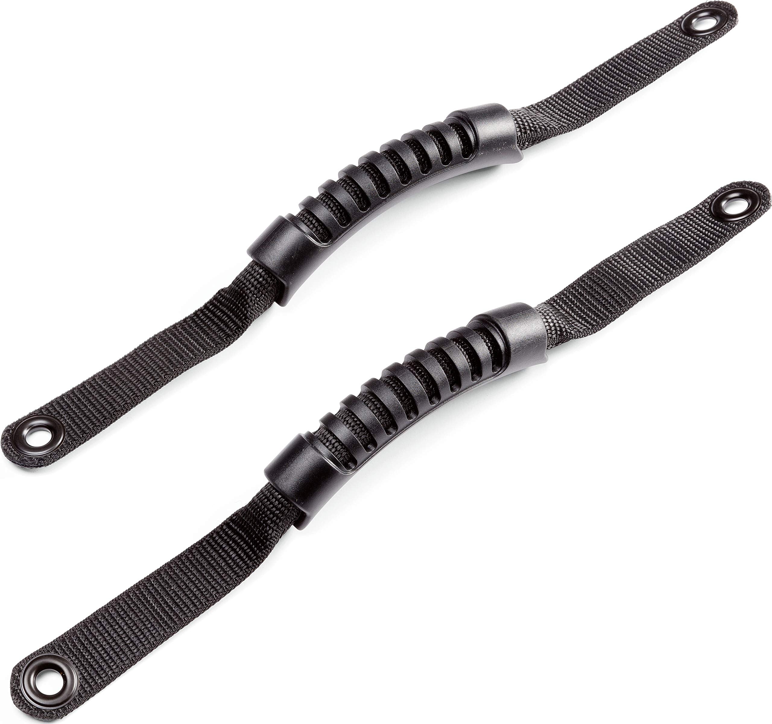 102654 WARN Rubber Grab Handles/Bar Mounted Roll Cage, Black, 1 Pair
