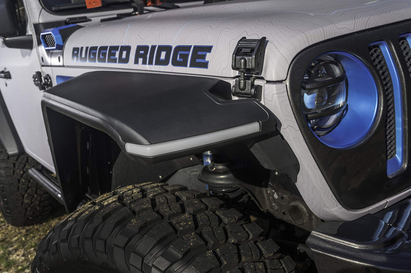 Max Terrain Rugged Ridge Fender Flares for Jeep Wrangler JL | Front & Rear Set | 11640.51 | Fits 2018-2025 Jeep Wrangler JL