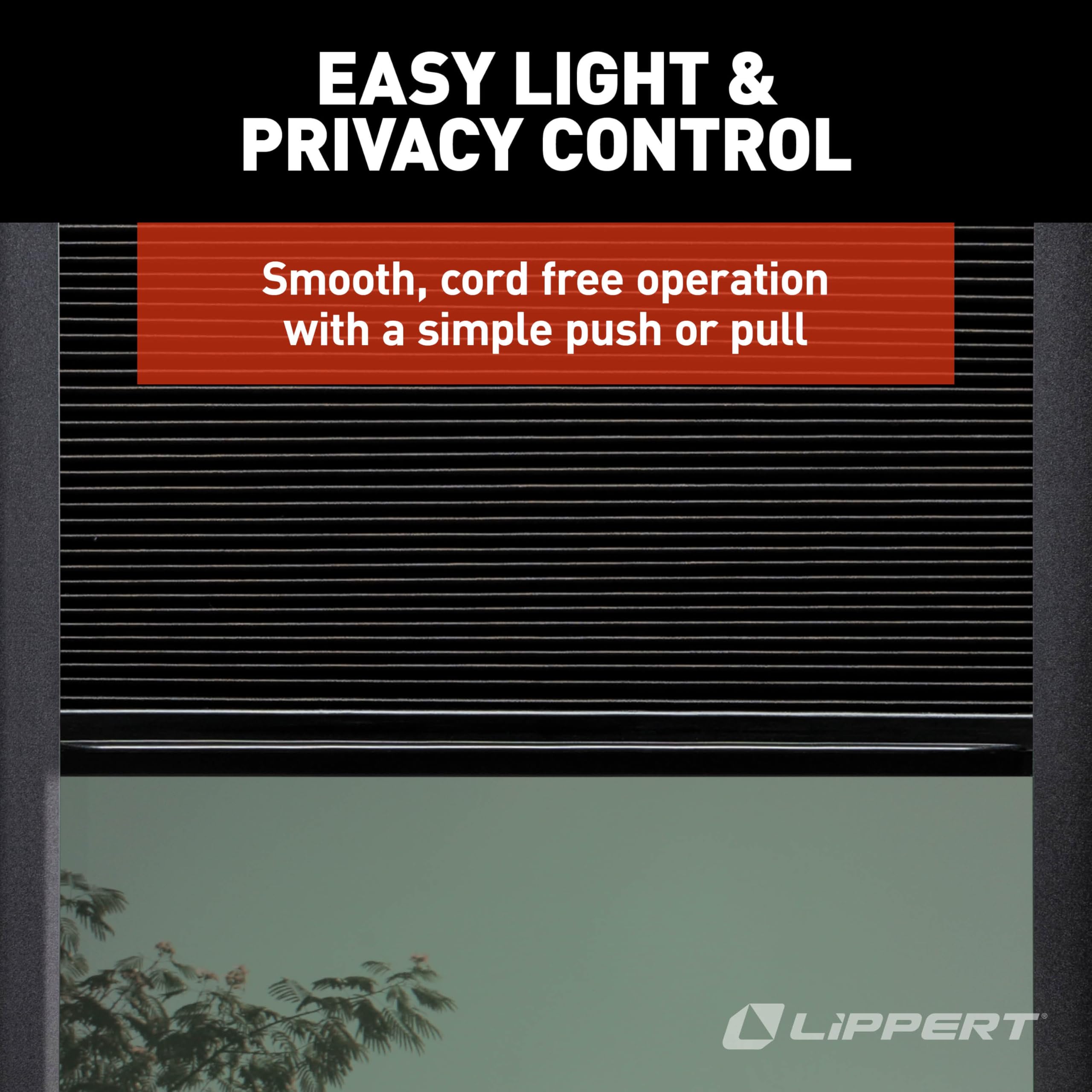 Lippert EcoCell Thin Shade Snap-On RV Window Shade for Prepped Entry Doors with Sun-Blocking Protection, Easy Sliding Operation, Quick Installation - 2025009147