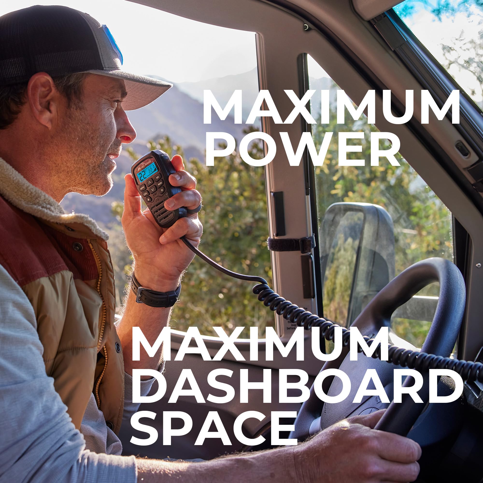 Midland® GMRS MXT575 Mobile Radio, Two-Way Radio with NOAA Weather Scan and Alert - for Farms, Ranches, Overlanding - Repeater Capable, Integrated Control Mic,- External Magnetic Mount