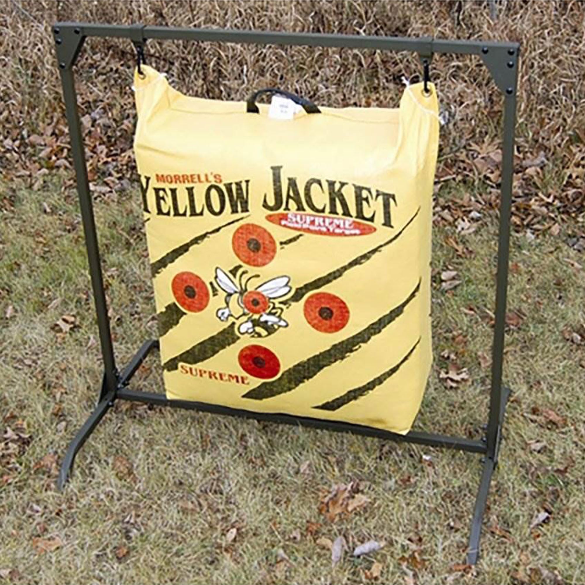 Bag Target Stand HME for Indoor and Outdoor Bow Hunting Practice & Archery Training Durable Adjustable Bag Holder with Stabilizer Pin and Raised Leg Design, Olive