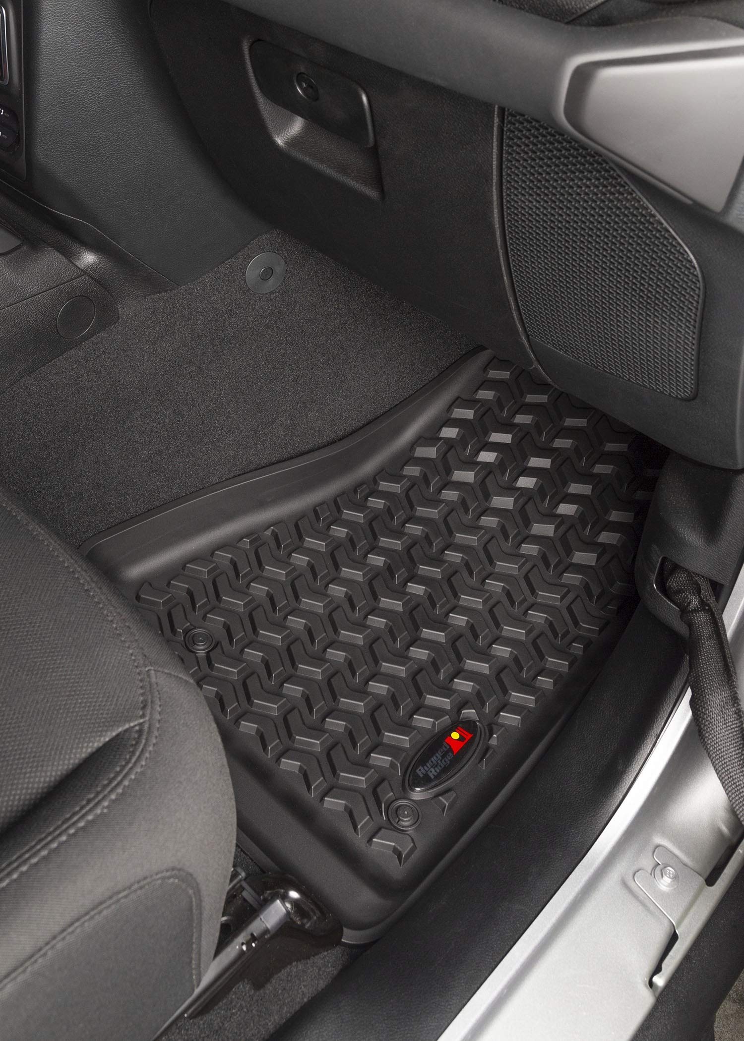 Floor Liner Set Rugged Ridge for Jeep Wrangler JL | Front & Rear, 4-Piece Set, Black | 12987.43 | Fits 2018-2025 Jeep Wrangler JL 2-Door