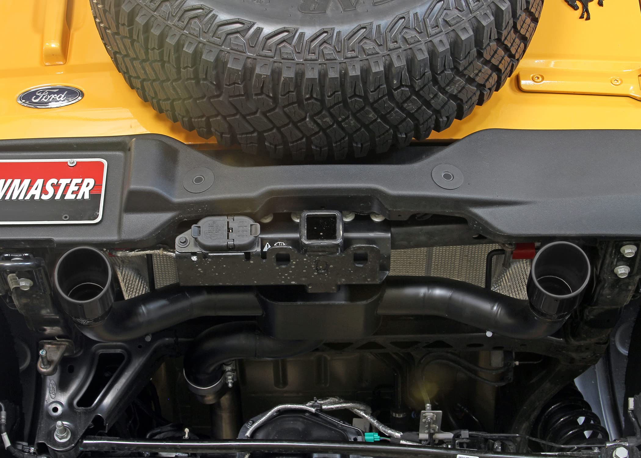 Outlaw Flowmaster 818144 Cat-Back Exhaust System Stainless Dual Exit Black Tips