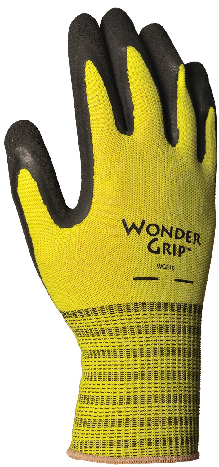 Wonder Grip Extra WG310XL Seamless Knit Work Gloves Double-Coated Black Nitrile Palm Excellent Wet or Dry Grip, X-Large