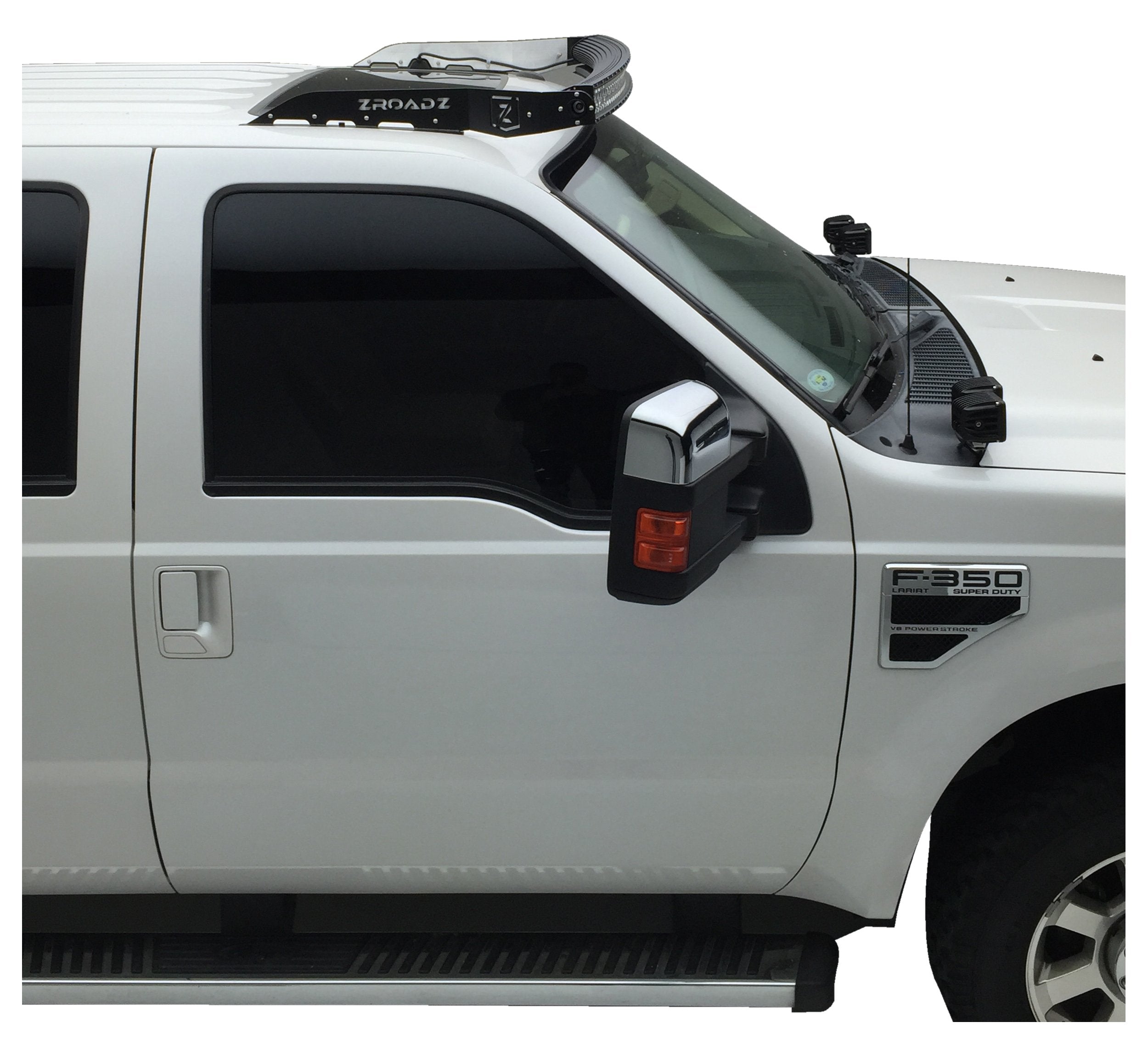 ZROADZ LED Front Roof Mounting Bracket - Compatible w/ 1999-2016 ALL Ford F-250, F-350, F-450, F-550 - to Mount (1) 52 Inch ZROADZ or similar style Curved Light Bar (Not Included) - PN #Z335461