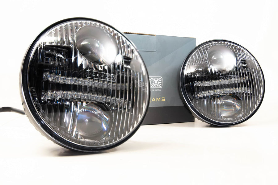 Morimoto 5.7 In Round, Sealed6 Headlight Housing Replacement, Universal Plug and Play Sealed beam Assembly for High & Lowbeam Upgrade for H5001, H5006 (1x LF269)