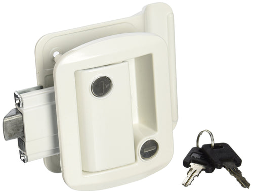 Global AP Products 013-571 White Travel Trailer Entrance Lock Set