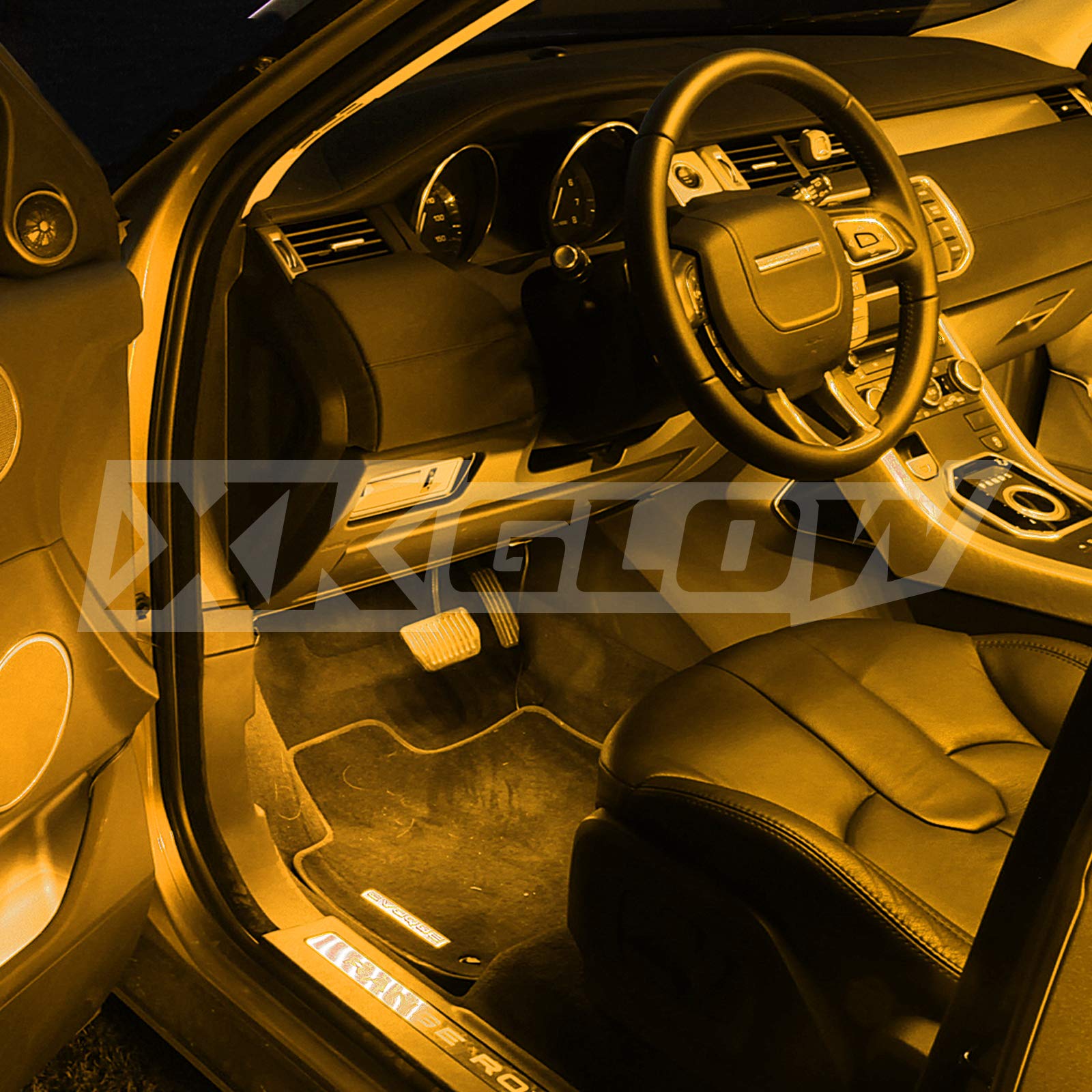 4x8 Single Color UnderglowLED Accent Light Car/Truck Kit XKGLOW XK041004-A Amber