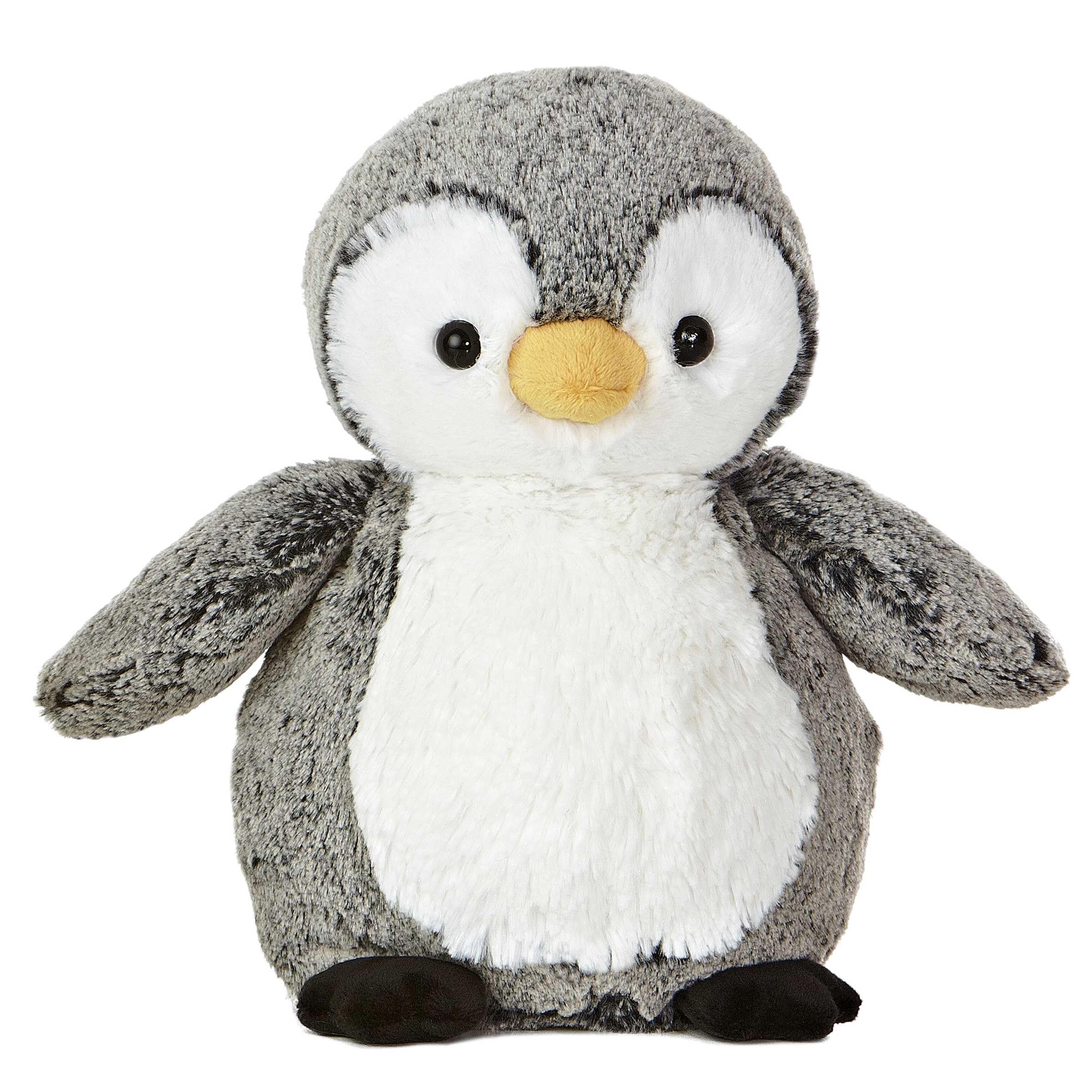Aurora® Perky Penguin™ Snuggly Sweet & Softer™ Stuffed Animal - Comforting Companion - Imaginative Play - Gray 9.5 Inches