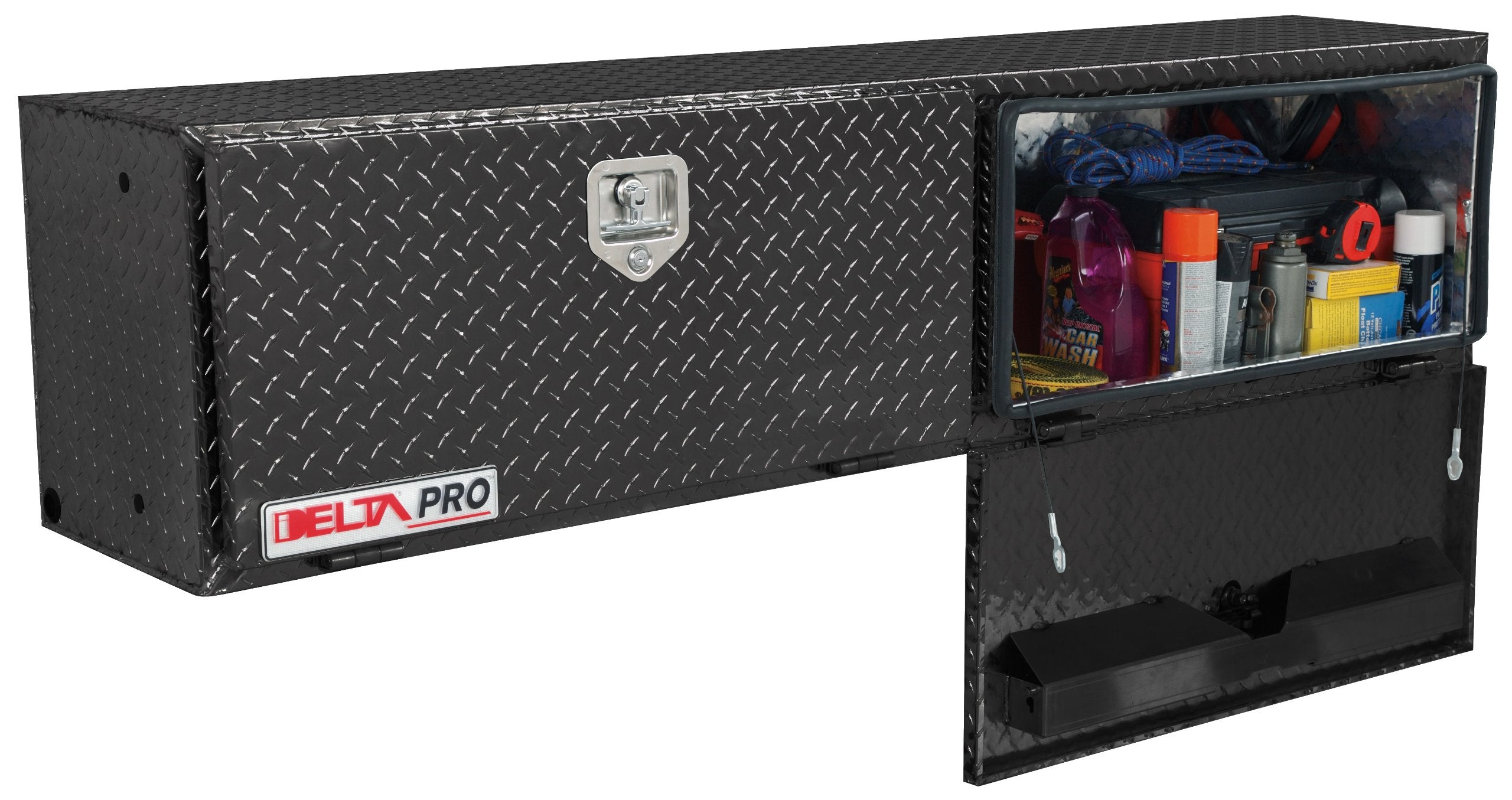 72" Long Delta Pro Black Aluminum Topsides Truck Box