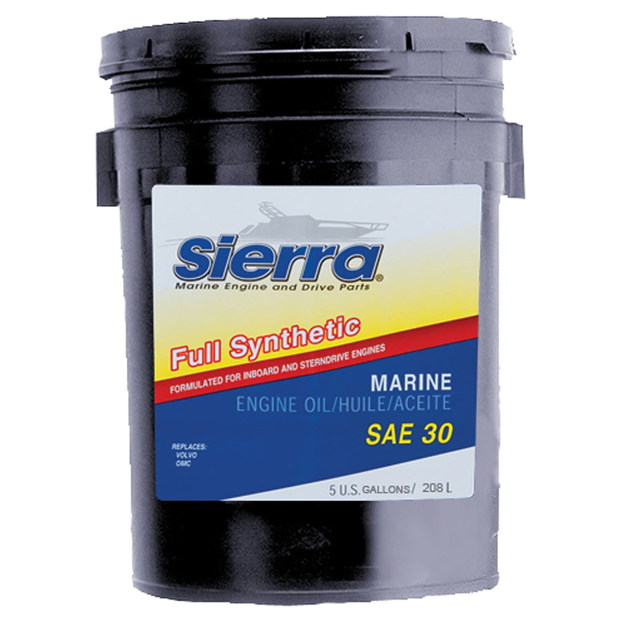 Sierra International 18-9410-7 SAE 30 Engine Oil Full Synthetic - 55 Gallon, white