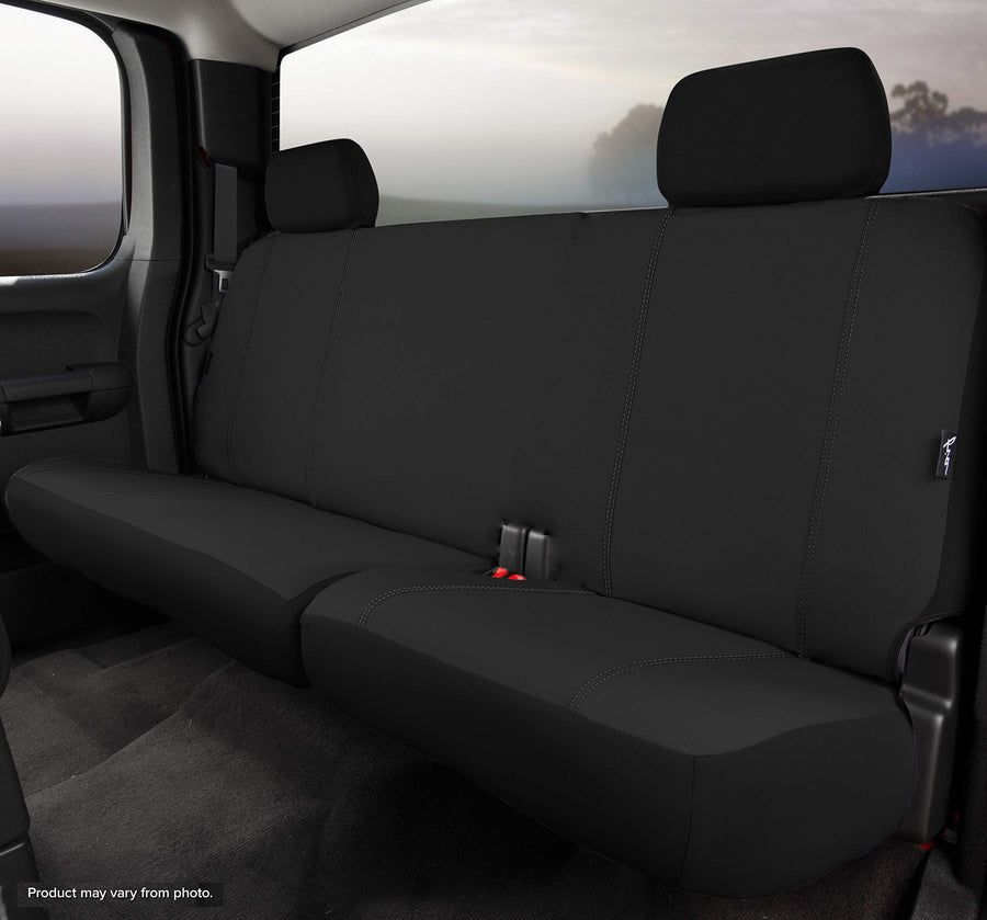 Custom Fit Fia SP82-18 BLACK Rear Seat Cover Split Cushion 40/60 - Poly-Cotton, (Black)