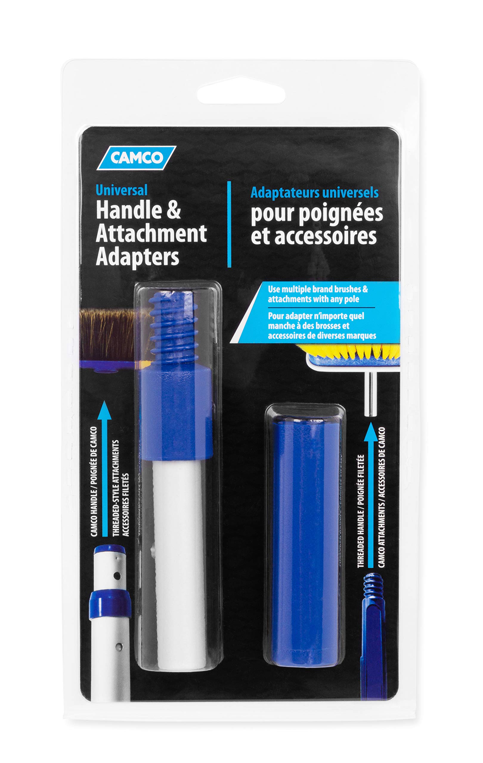 Camco Handle and Adapter Set Marine - Allows You to Attach Different Marine Handles and Accessories - 2 Pack (41937)