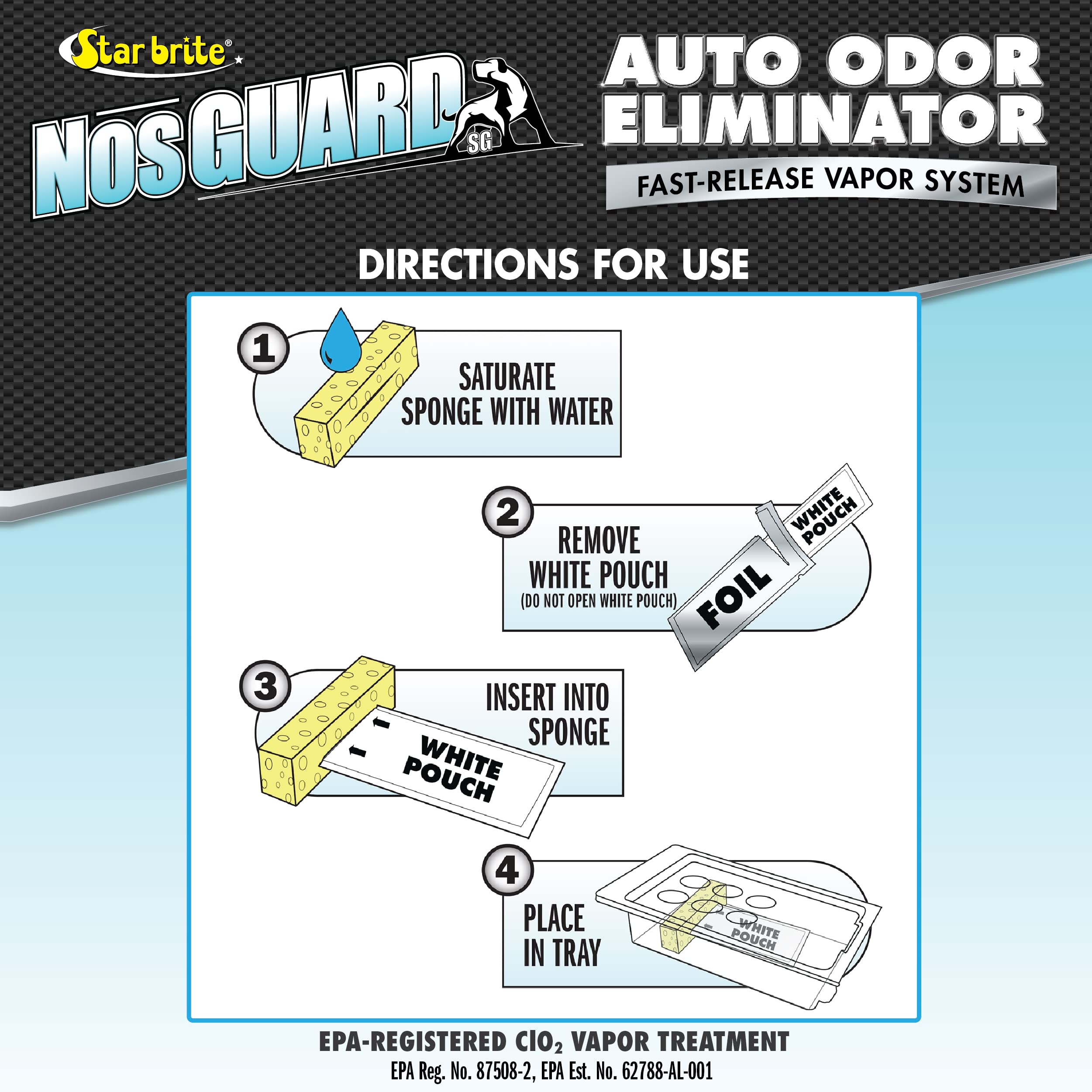 Auto Odor Eliminator STAR BRITE, Fast Release Vapor System Eliminates Car Odors in 4-6 Hours (19970)