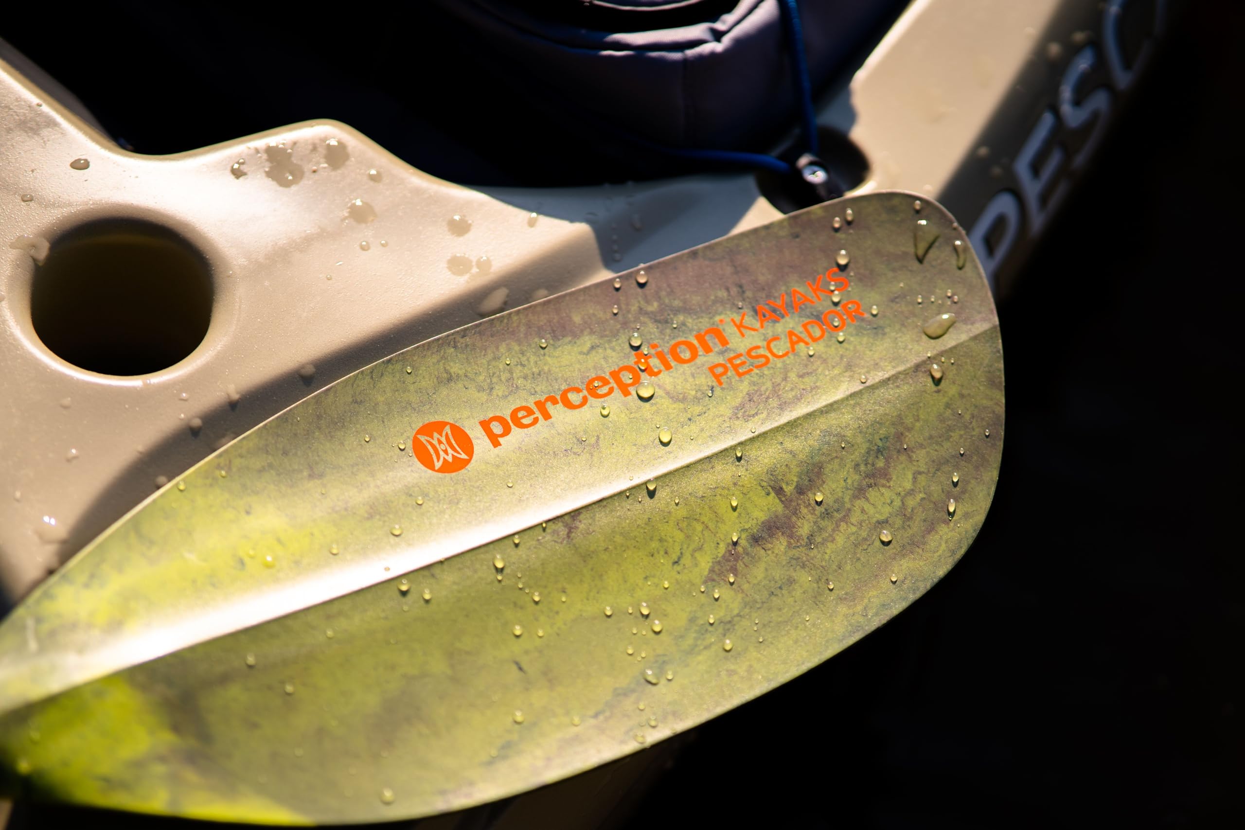 Pescador Perception Kayaks Adjustable Fishing Paddle -2 Piece Moss camo, 230-250cm/90.5-98.5”