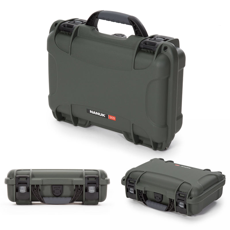 Waterproof Nanuk 909 Hard Case with Custom Insert for DJI Mini 3 and RC-N1 Remote - Olive (909S-080OL-0A0-C0598)